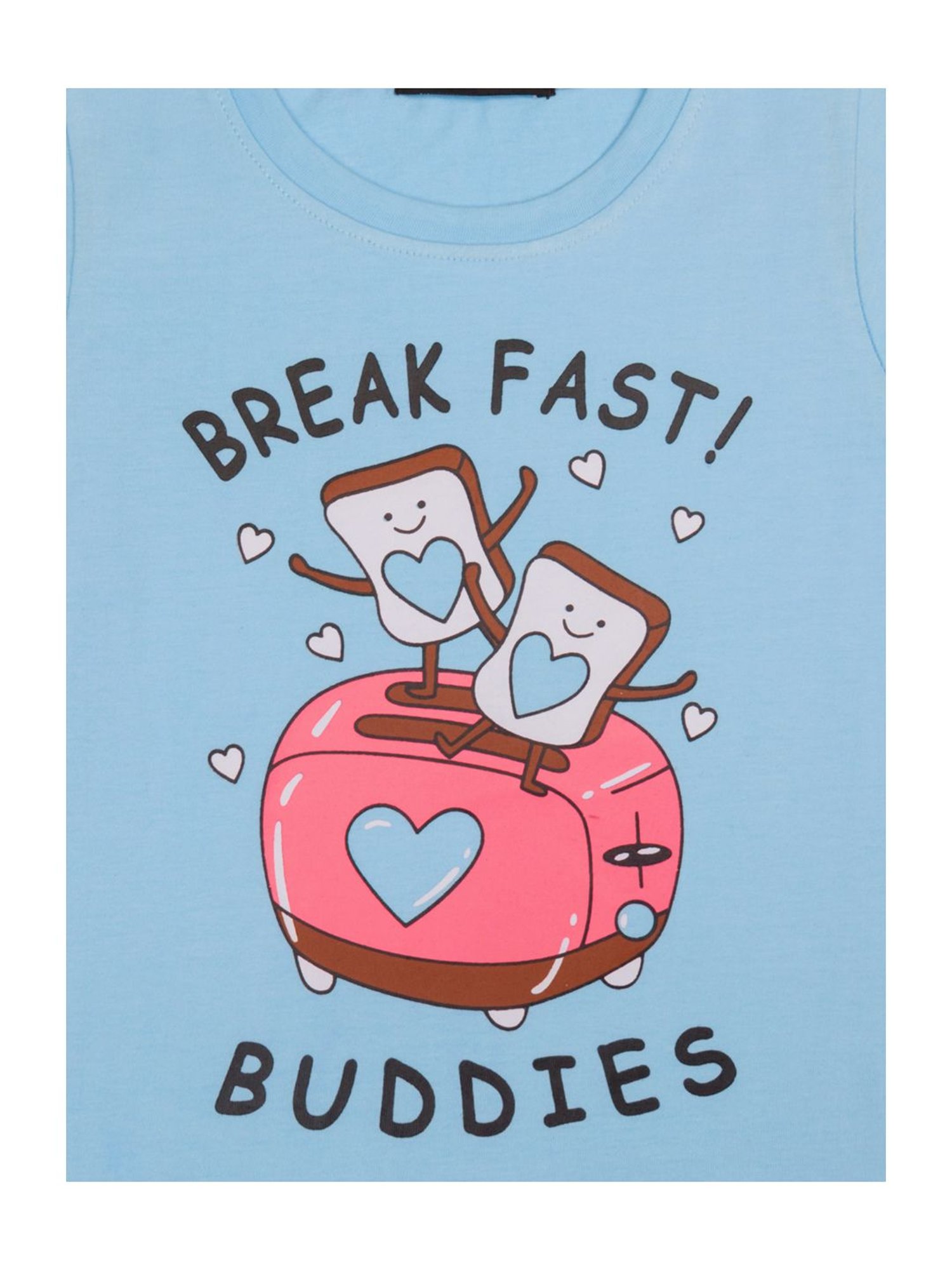 Todd N Teen Kids Blue Cotton Printed T-Shirt & Capris