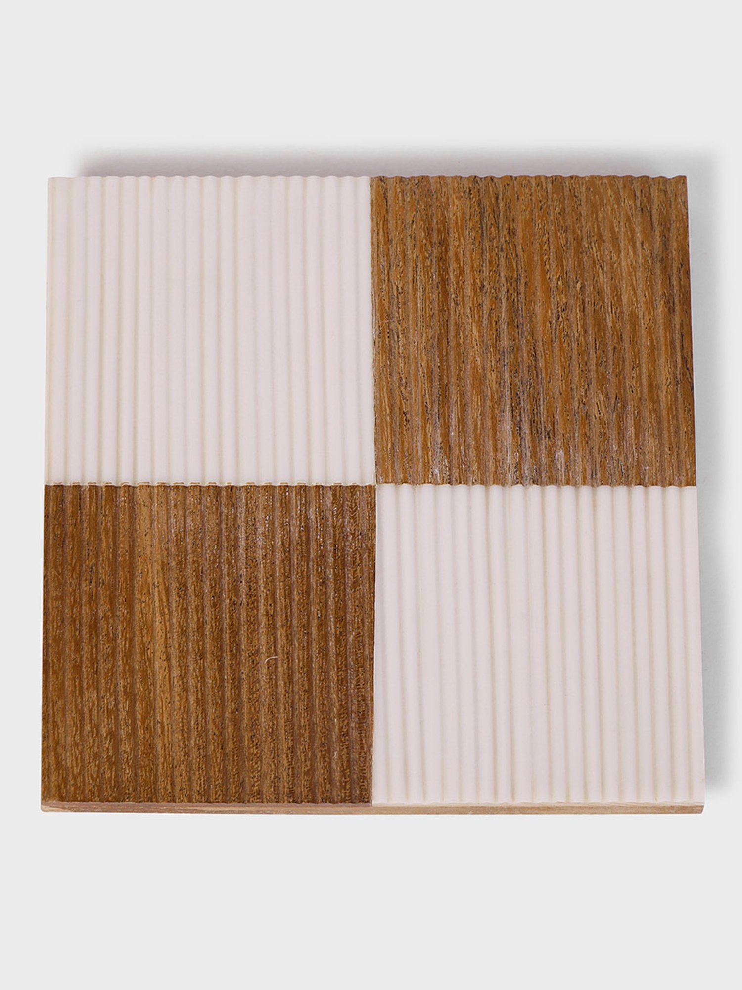 Karo Tapi Printed Multicolor Wood Coasters - Set of 6