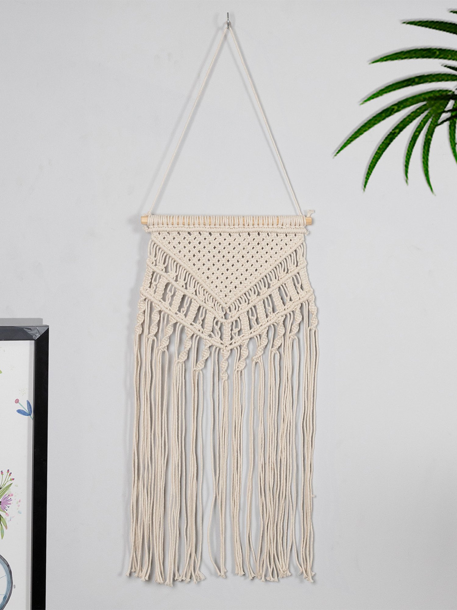 Homesake White Fabric Wall Hanging Tapestry - Set of 2