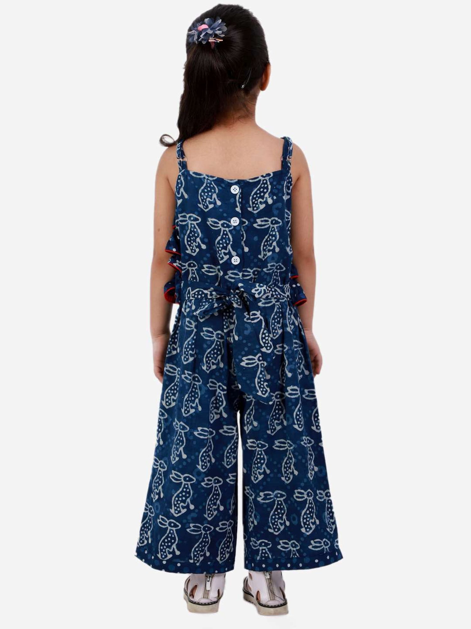 TWISHA Kids Blue Printed Jumpsuit