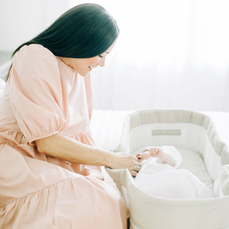 Baby Delight Snuggle Nest Organic Portable Infant Sleeper - Oatmeal