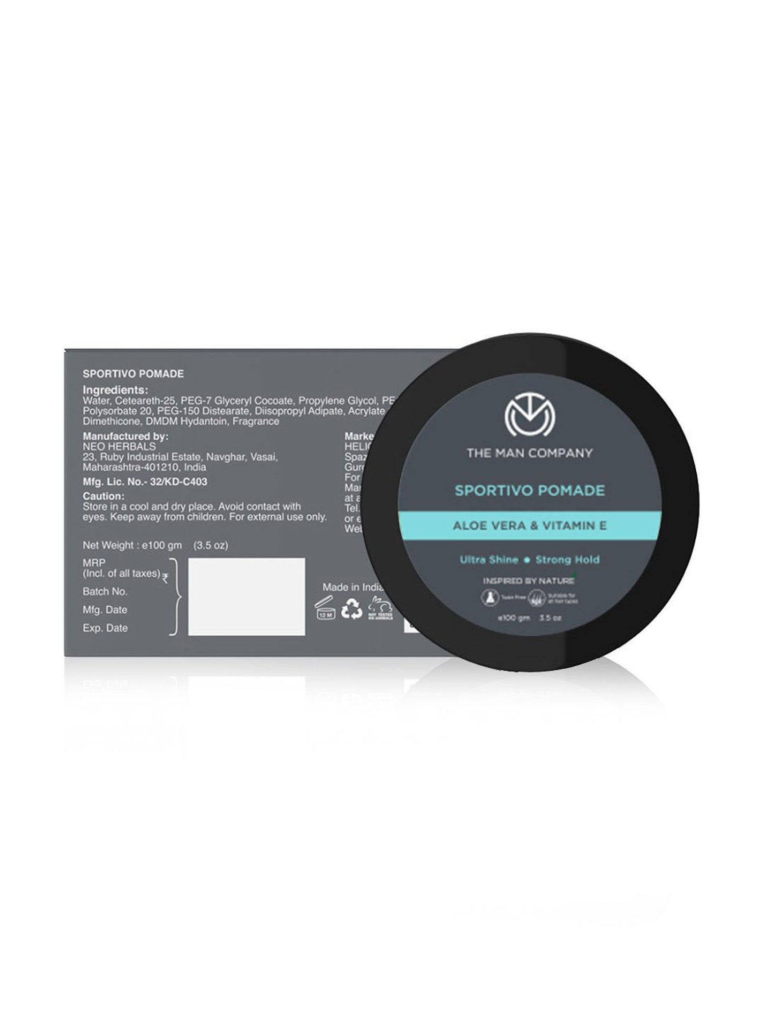 The Man Company Sportivo Hair Styling Pomade Wax - 100 gm