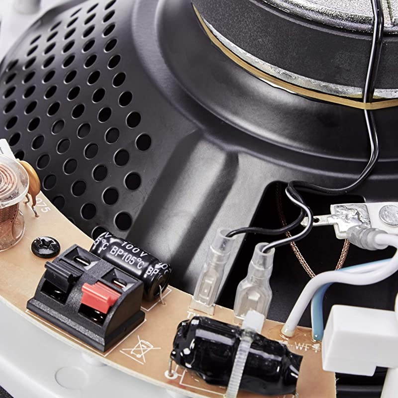 Basics 8" Round In-Ceiling In-Wall Mounted Speakers, Set of 2