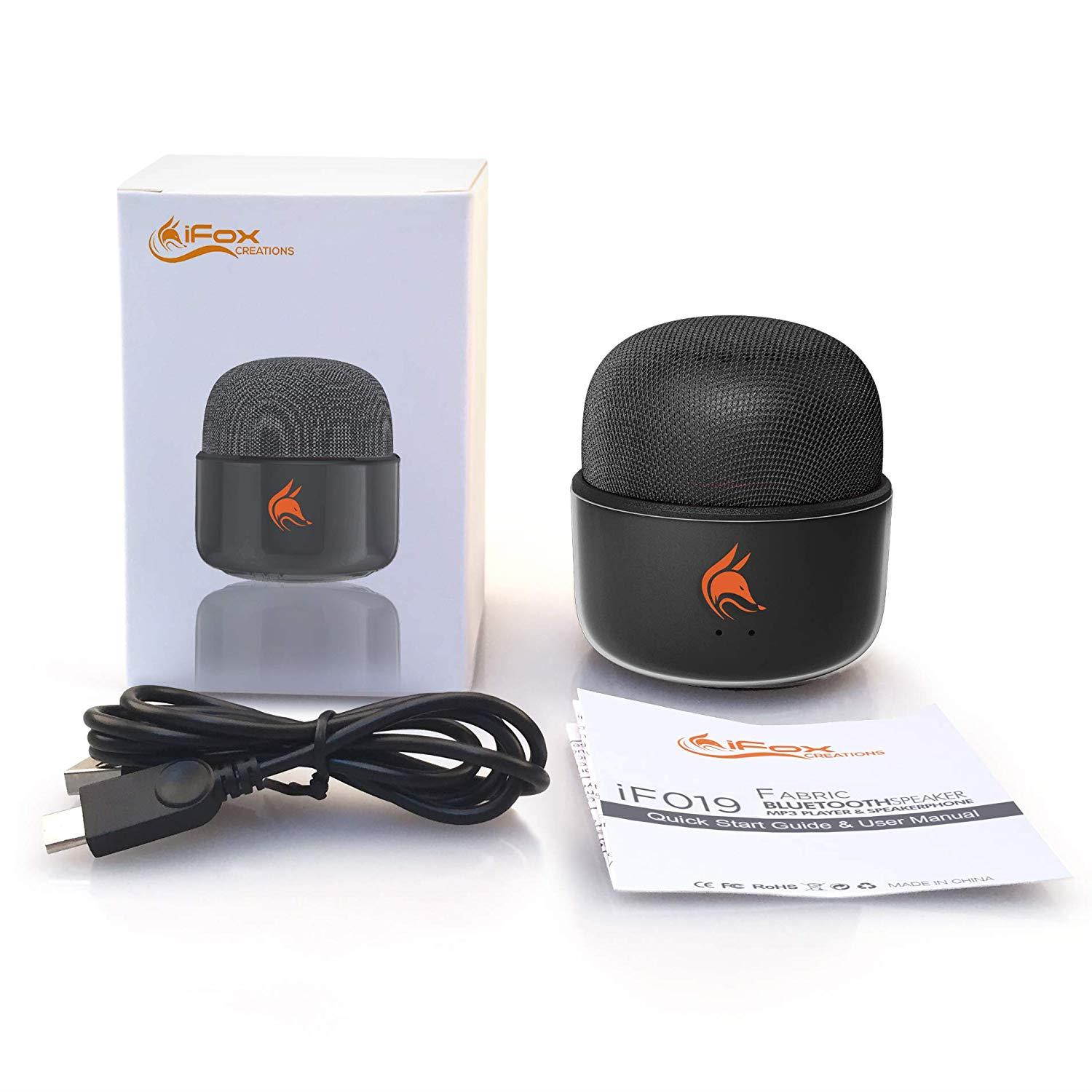 Mini Bluetooth Speaker with FM Radio &ndash; an Elegant Small Speaker with a Big 5W Sound. Wireless Speaker for iPhone, iPad, Smartphone. Pocket Size Portable (Black)