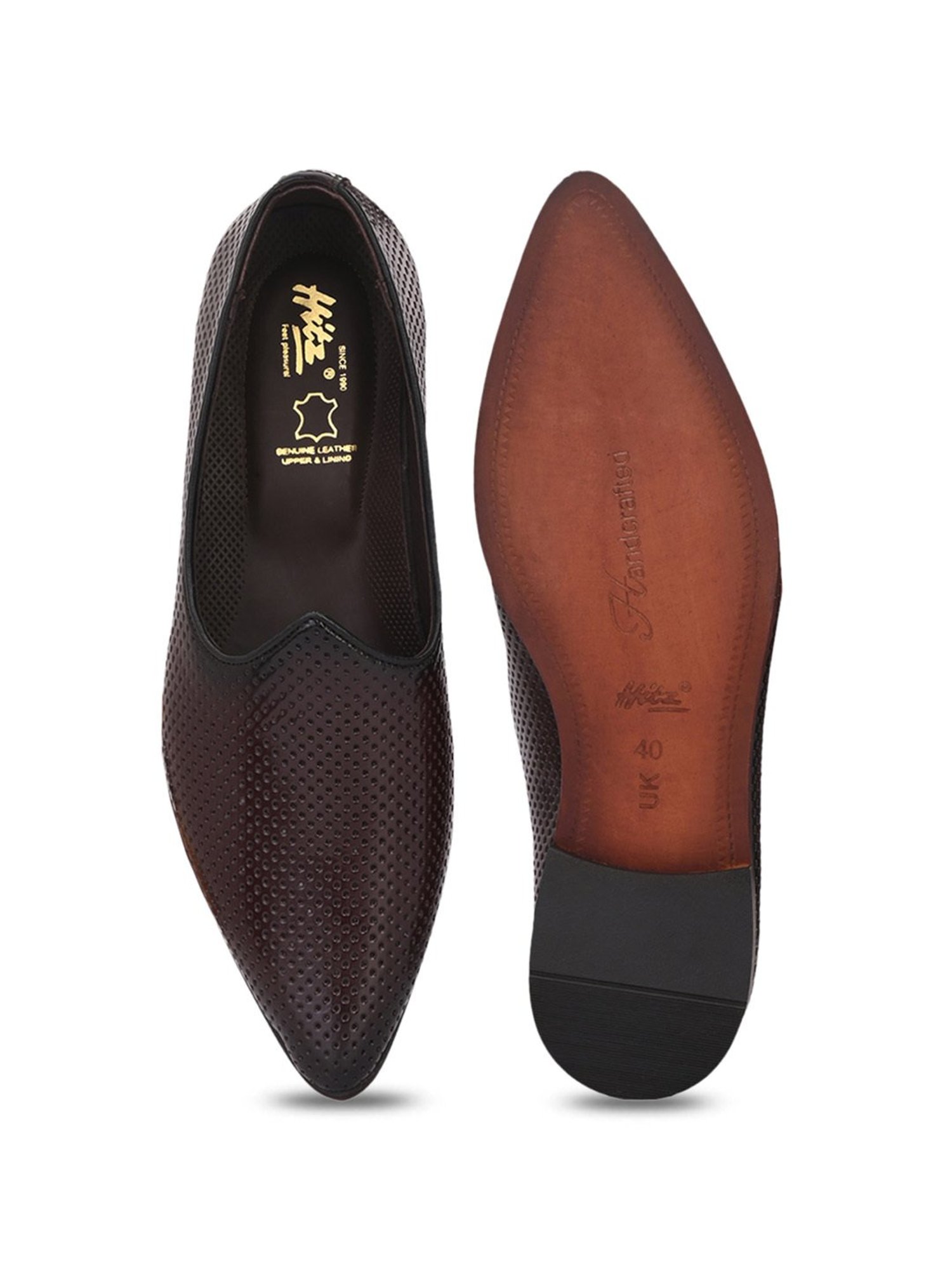 Hitz Men's Brown Casual Juttis