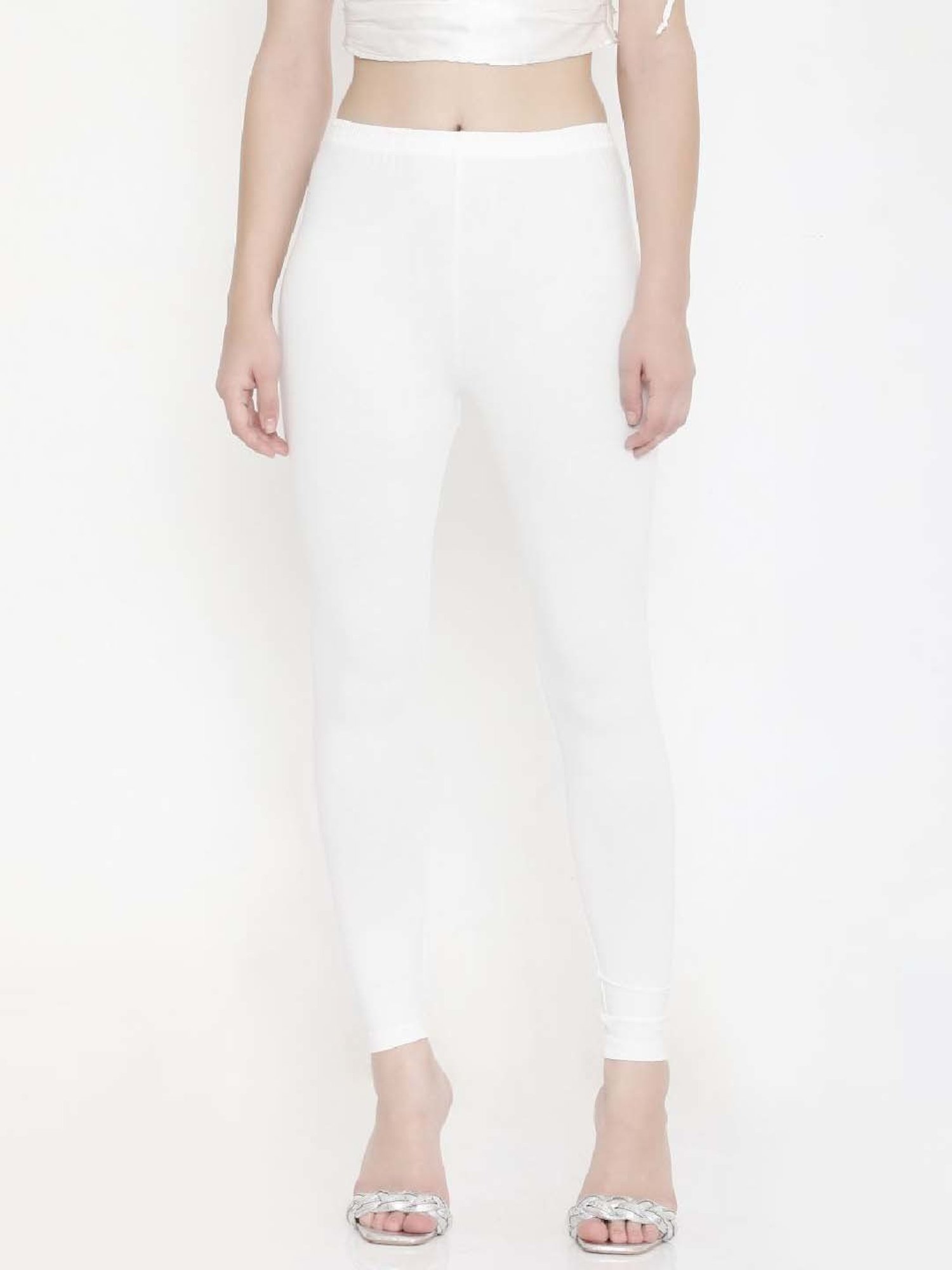FEELINGS White Plain Leggings