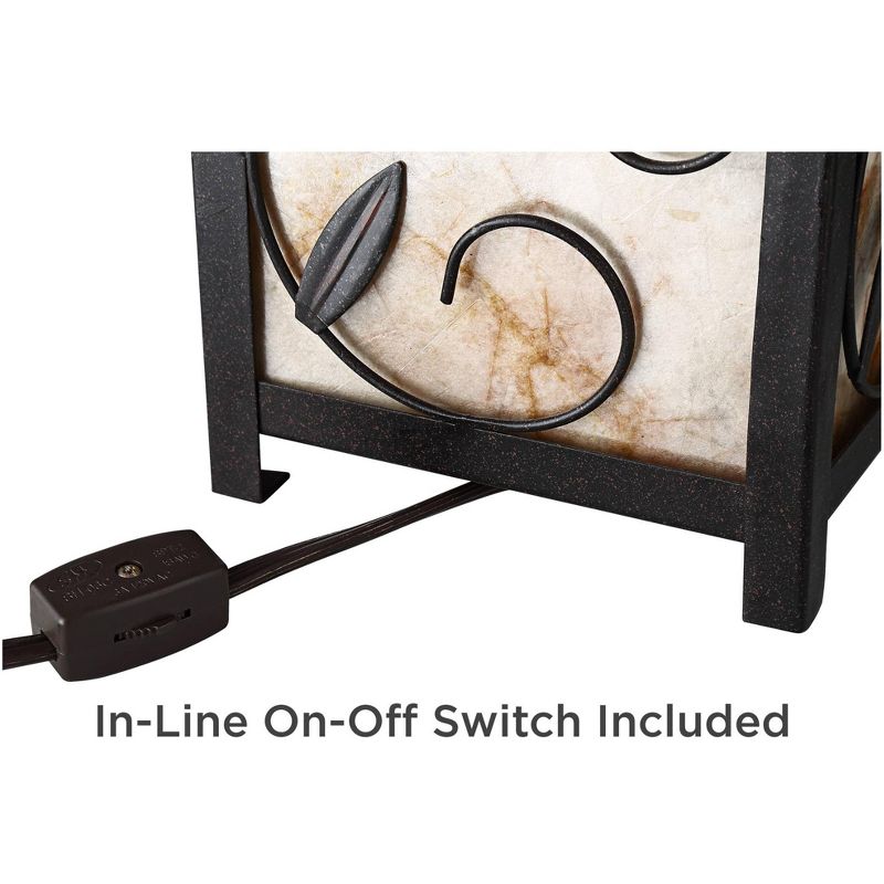 Franklin Iron Works Henri Mica 11" High Accent Table Lamp