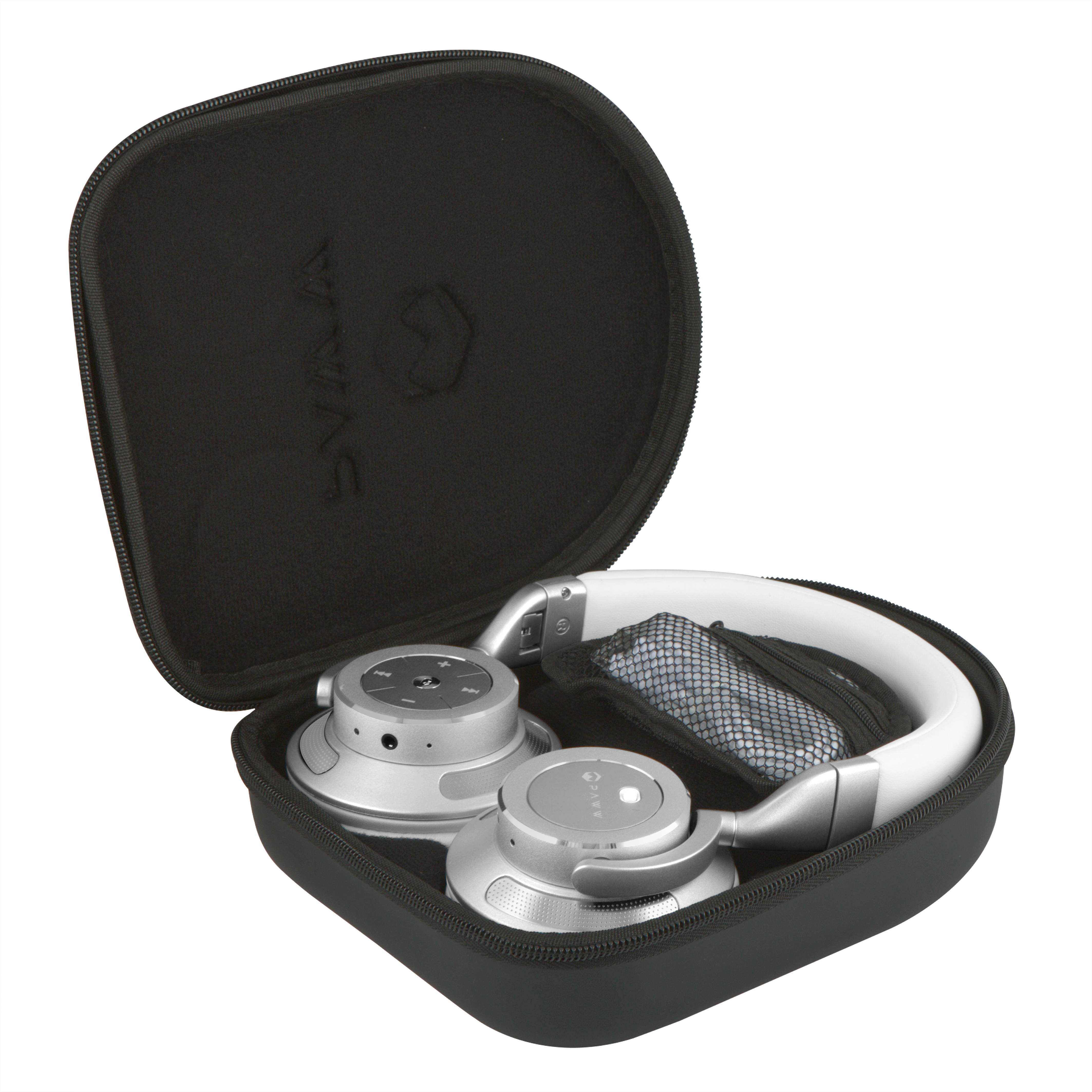 Paww WaveSound 3 Bluetooth Headphones &ndash; Active Noise Cancelling Headphones with Airplane Adapter, Charging Cable & Carrying Case &ndash; Foldable Travel Headphones/Over-Ear Headphones