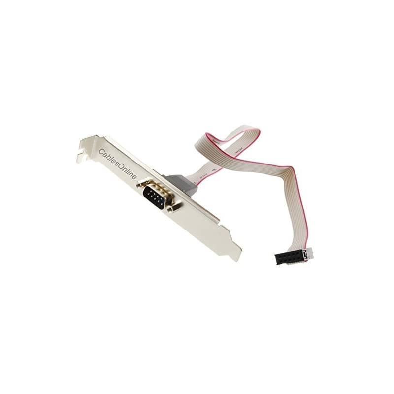 DB9 Male to 10Pin 2x5 IDC Female Motherboard Header Serial Adapter Cable wBracket ADI01B