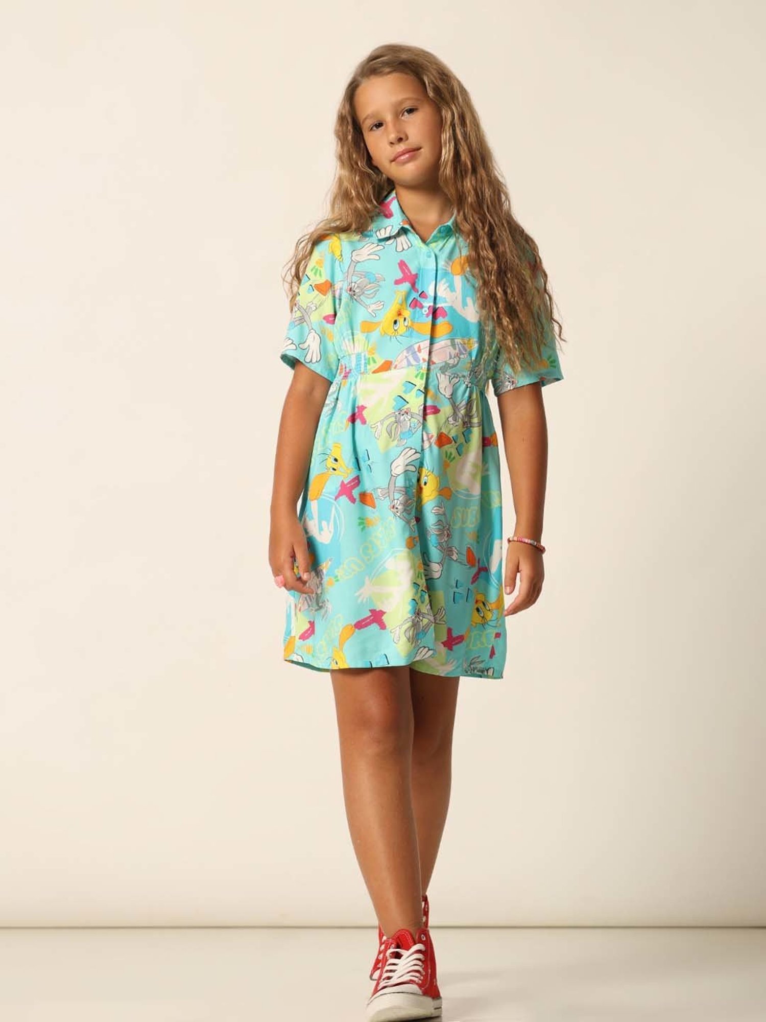VERO MODA GIRL Blue Printed Dress