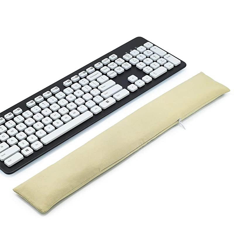 Wrist Rest Pad, Washable Mouse Wrist Support Pad Bean Bag for Carpal Tunnel, Office Workers, Massage Ergobeads (Off White)