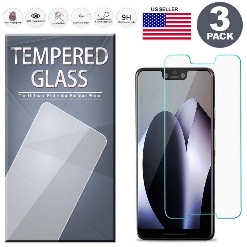 3-Pack Tempered Glass Film Screen Protector For Google Pixel 3 XL