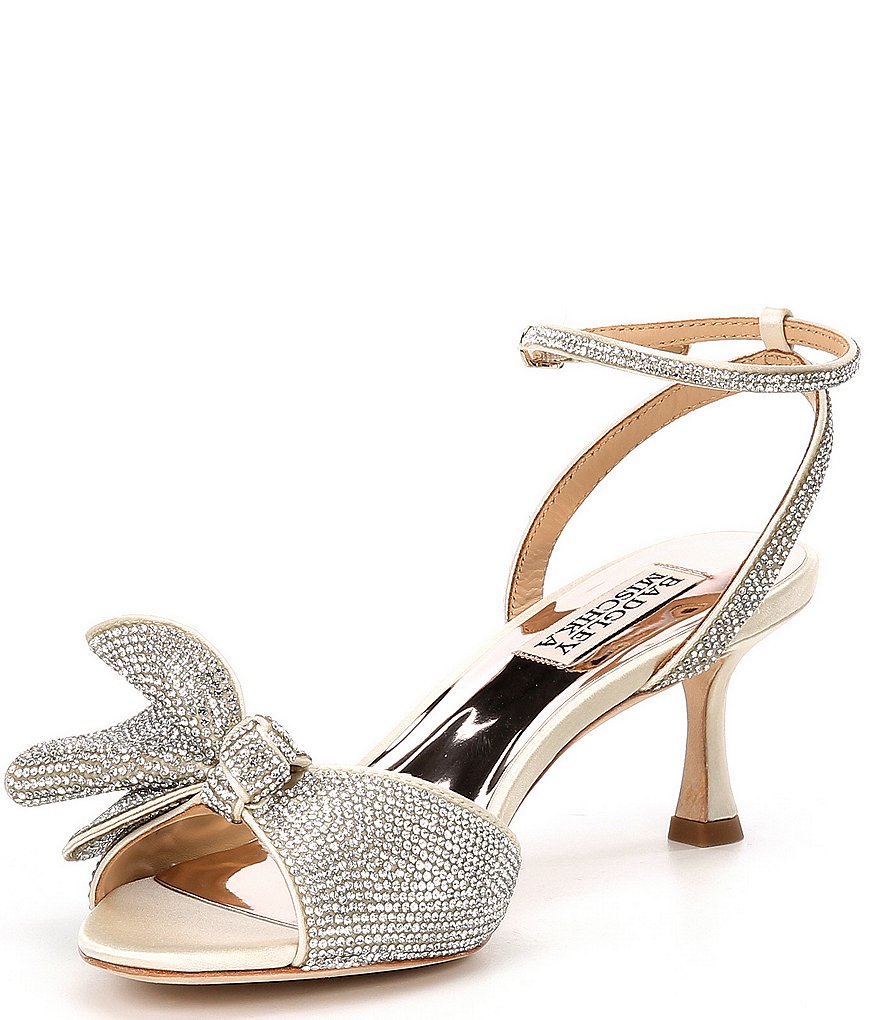 Badgley Mischka Remi Crystal Embellished Detail Dress Sandals