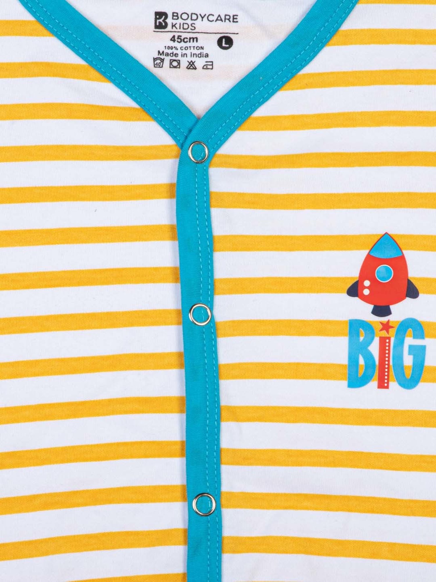 Ed-a-Mamma Baby Pink & White Printed Bodysuit (Pack Of 2)