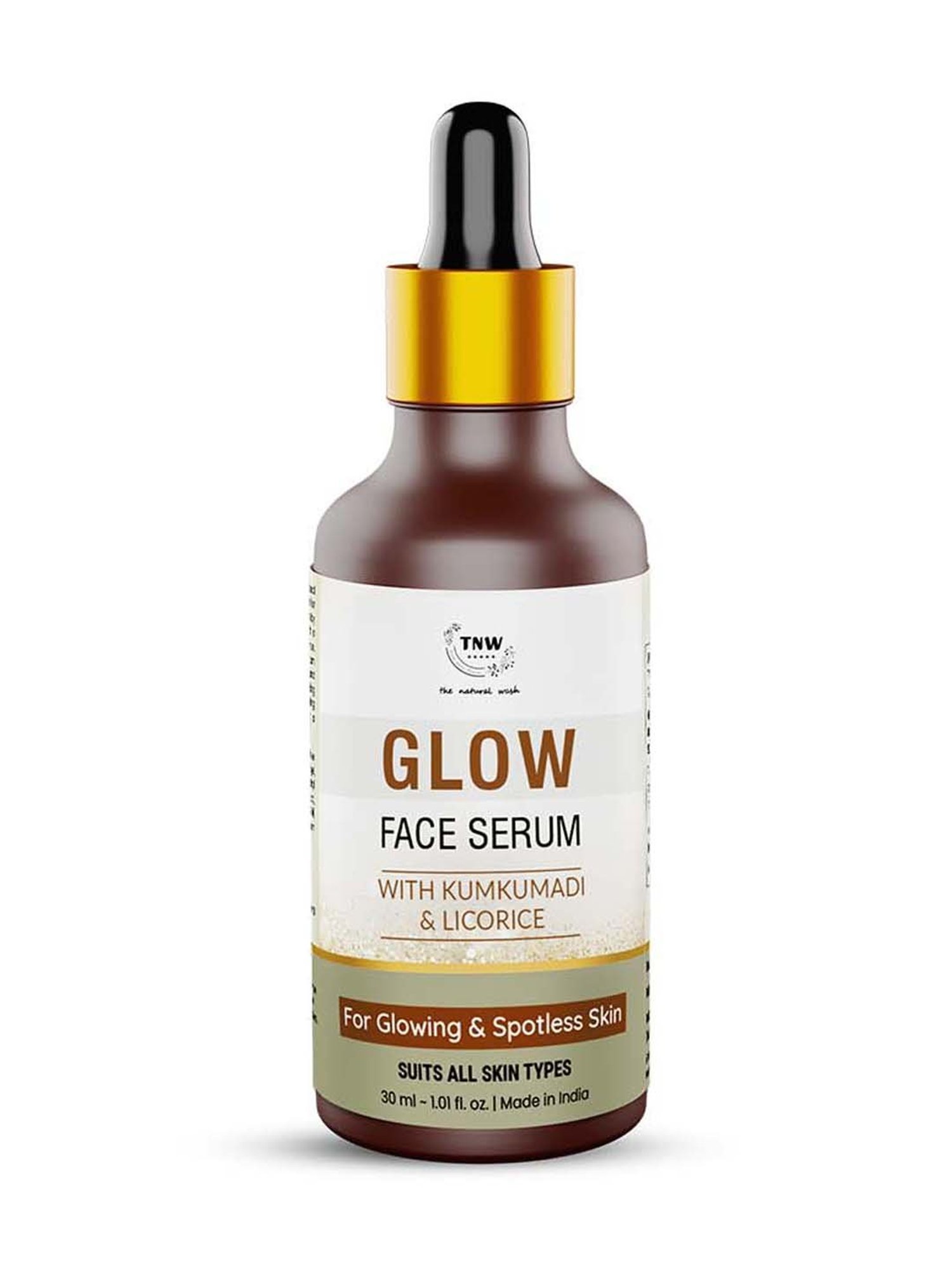 TNW-THE NATURAL WASH Glow Face Serum With Kumkumadi & Licorice for Glowing & Spotless Skin - 30 ml