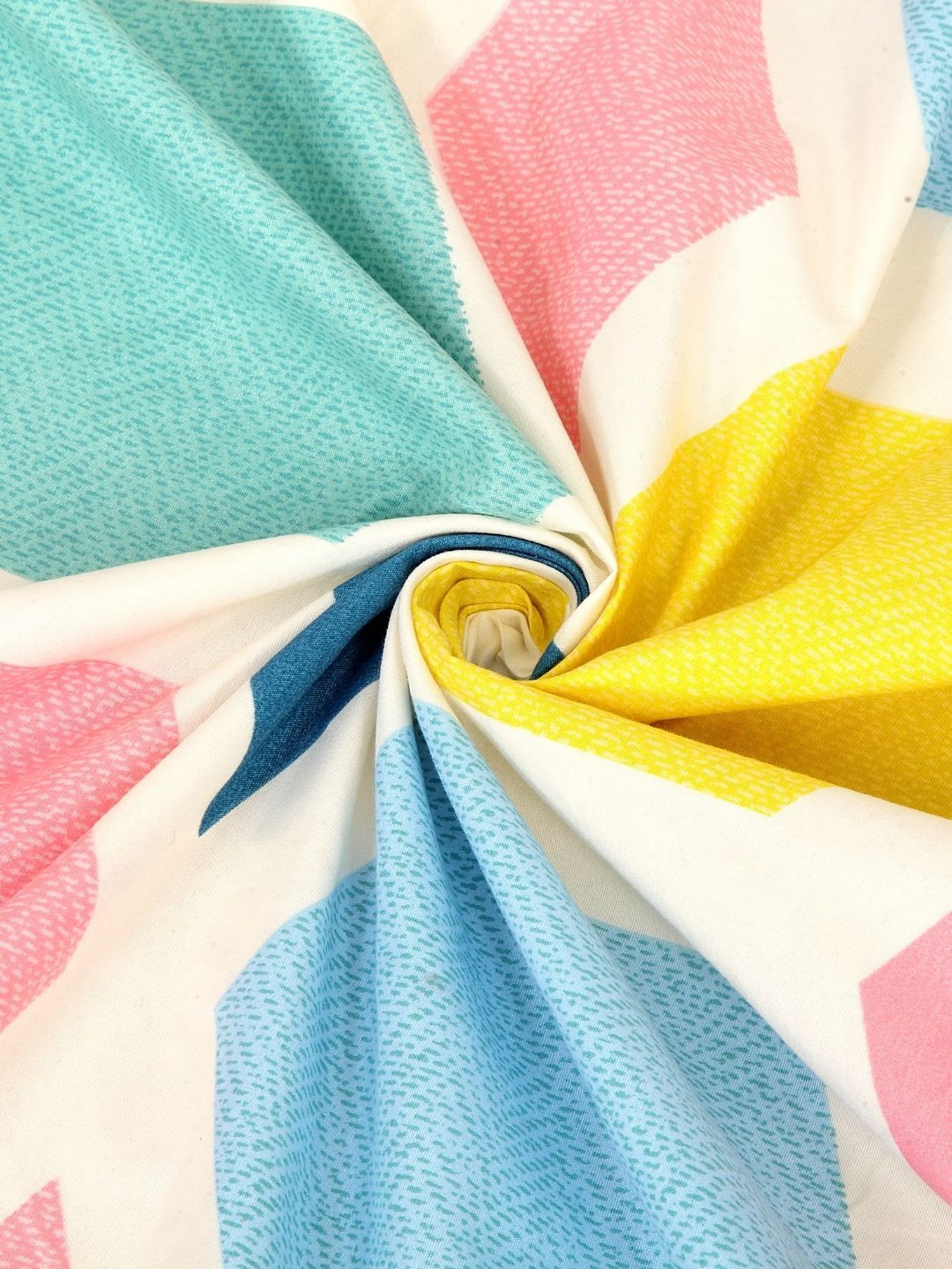 Klotthe Printed Green 210 TC Cotton Blend Double 2 Bed Sheets with 4 Pillow Covers