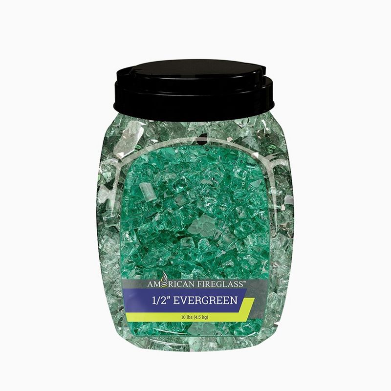American Fireglass 10 LB Bag 1/2 Inch Reflective Fireplace & Firepit Fire Glass, Copper