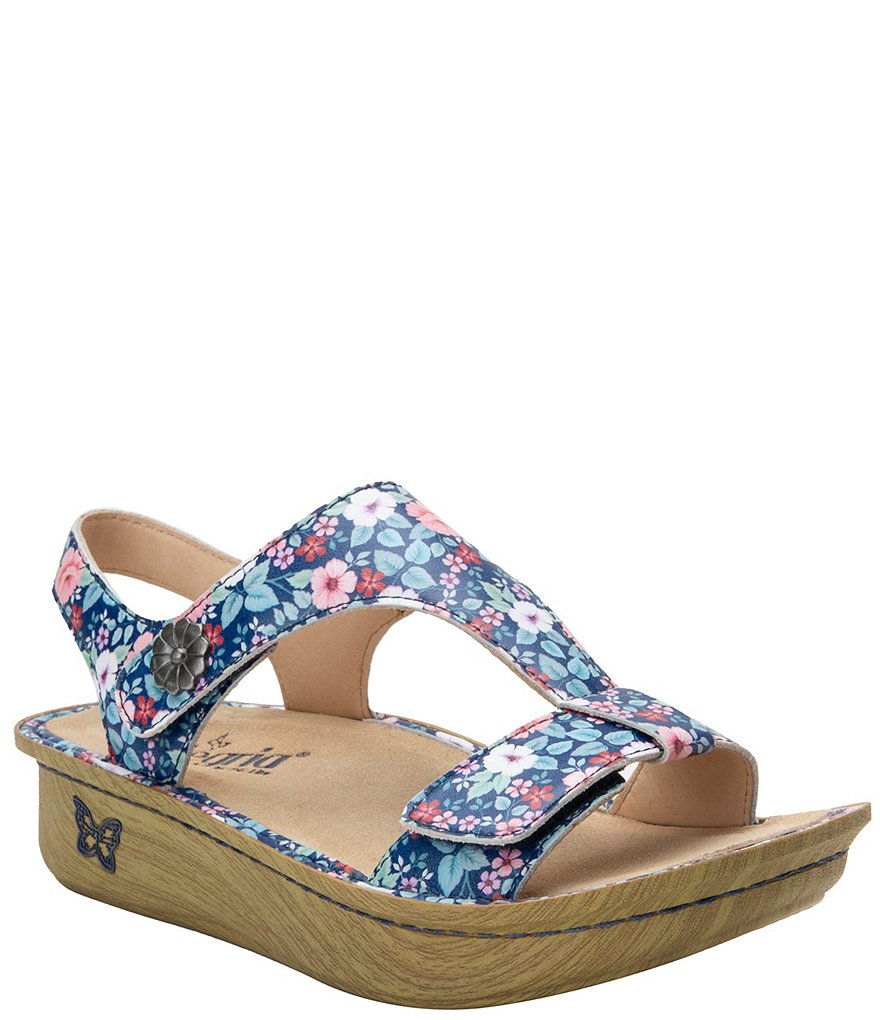 Alegria Kerri Springer Floral Printed Leather Sandals