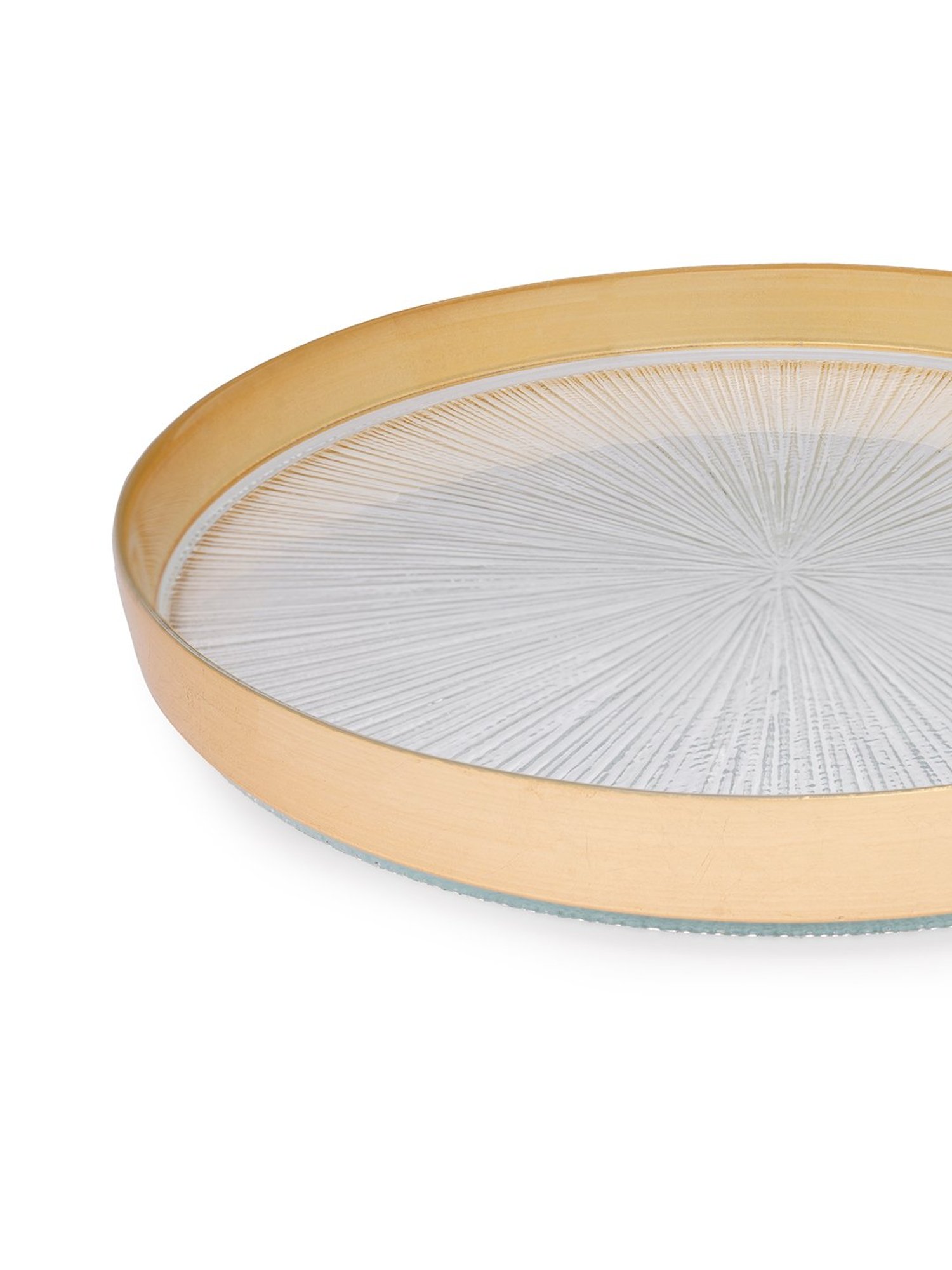 Pure Home and Living Transparent Glass Textured Dinner Plates