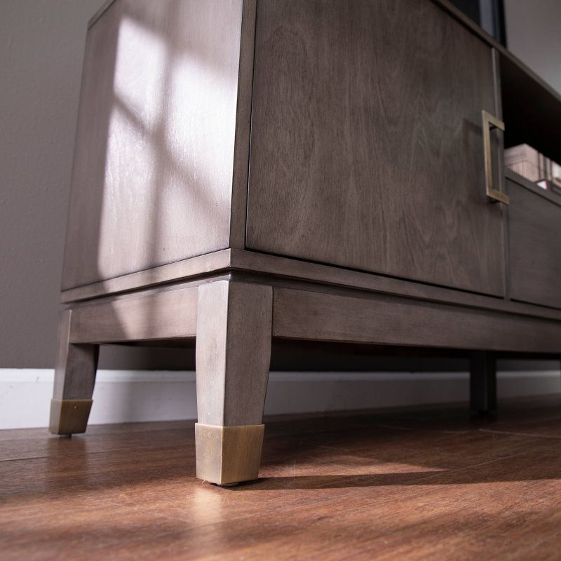 Harend Media Stand with Storage Gray - Aiden Lane