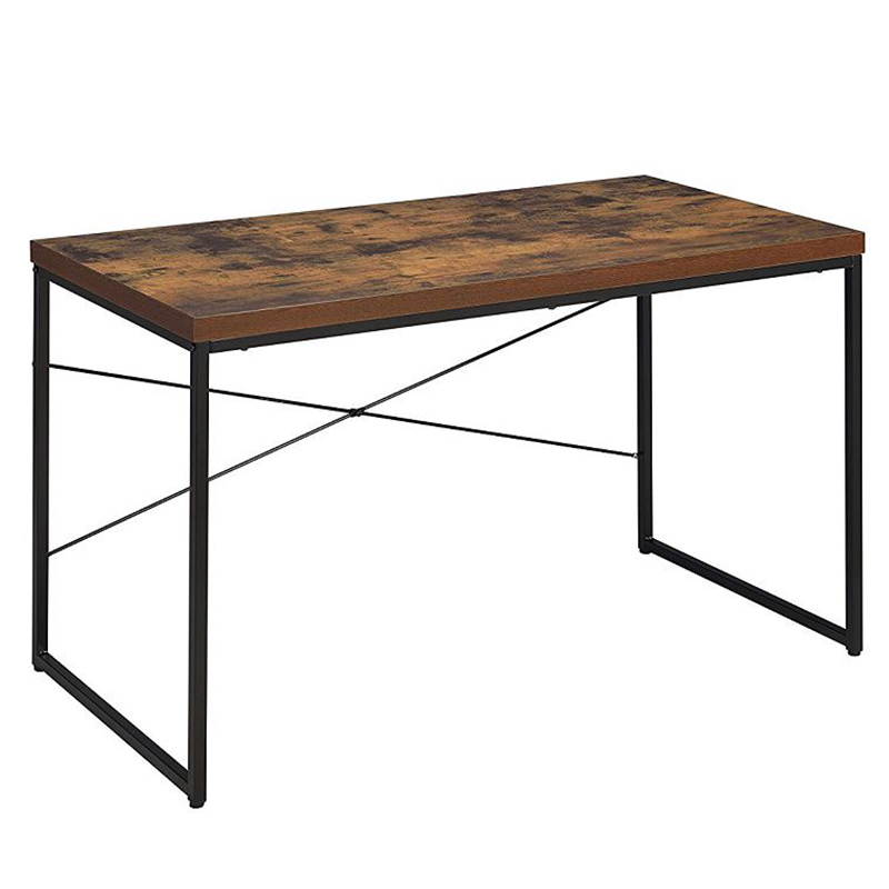 Study Computer Desk, Home Office Writing Small Desk, Modern Simple Style PC Table, Black Metal Frame Gaming Desk 47" x 22" x 28" - Weathered Oak