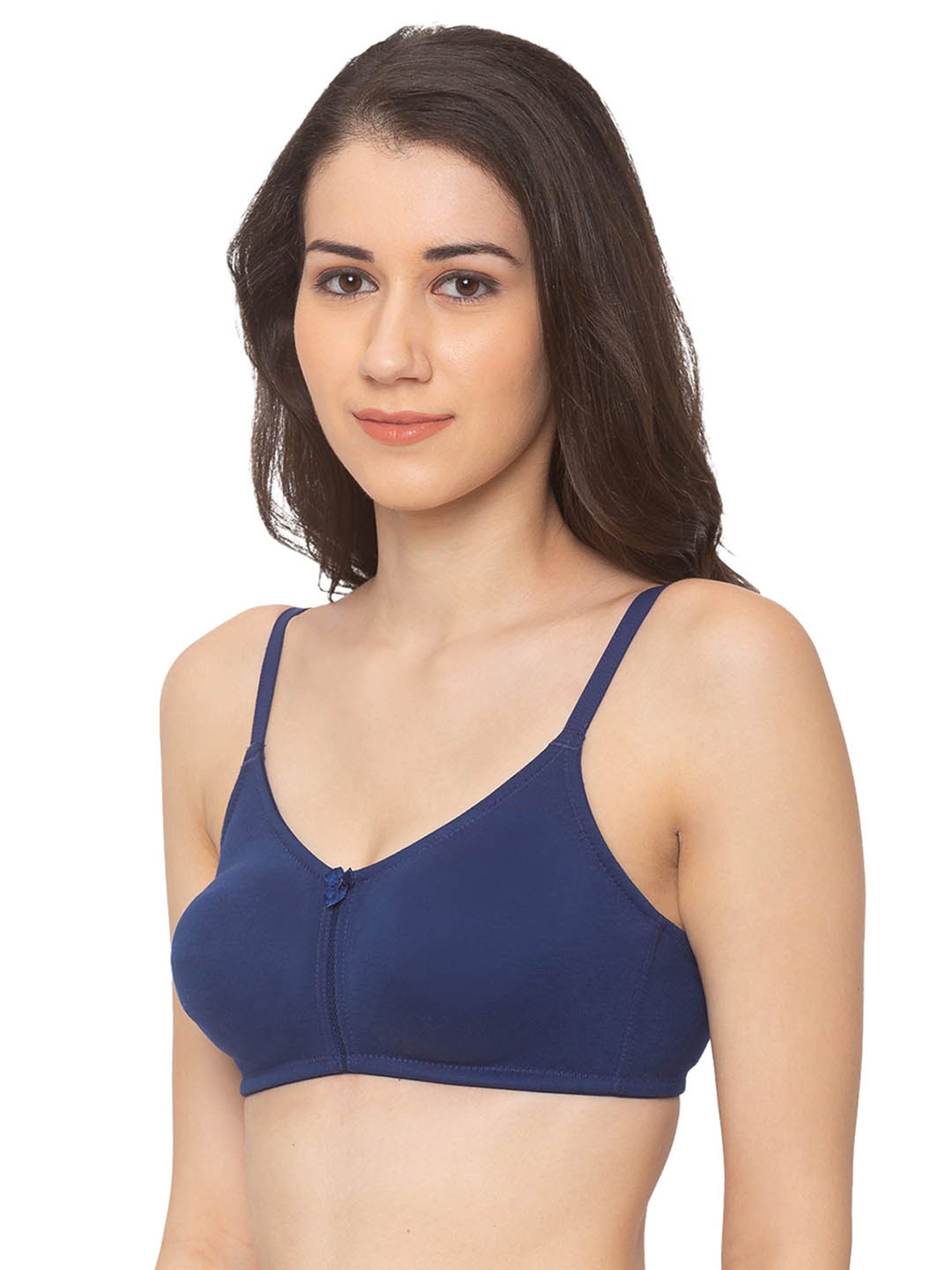 Candyskin Dark Blue Non Wired Non Padded Full Coverage Bra