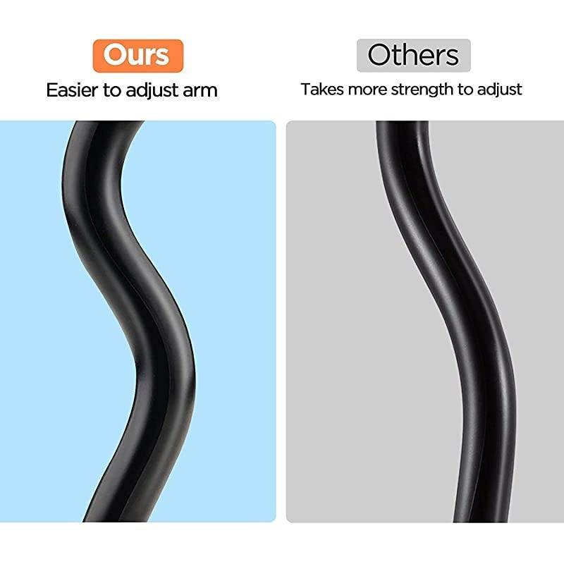 Long Arm Universal Magnetic Cradle Windshield Dashboard Cell Phone Mount Holder with 4 Metal Plates, Soft Firm Goose Arm and Enhanced Suction Cup