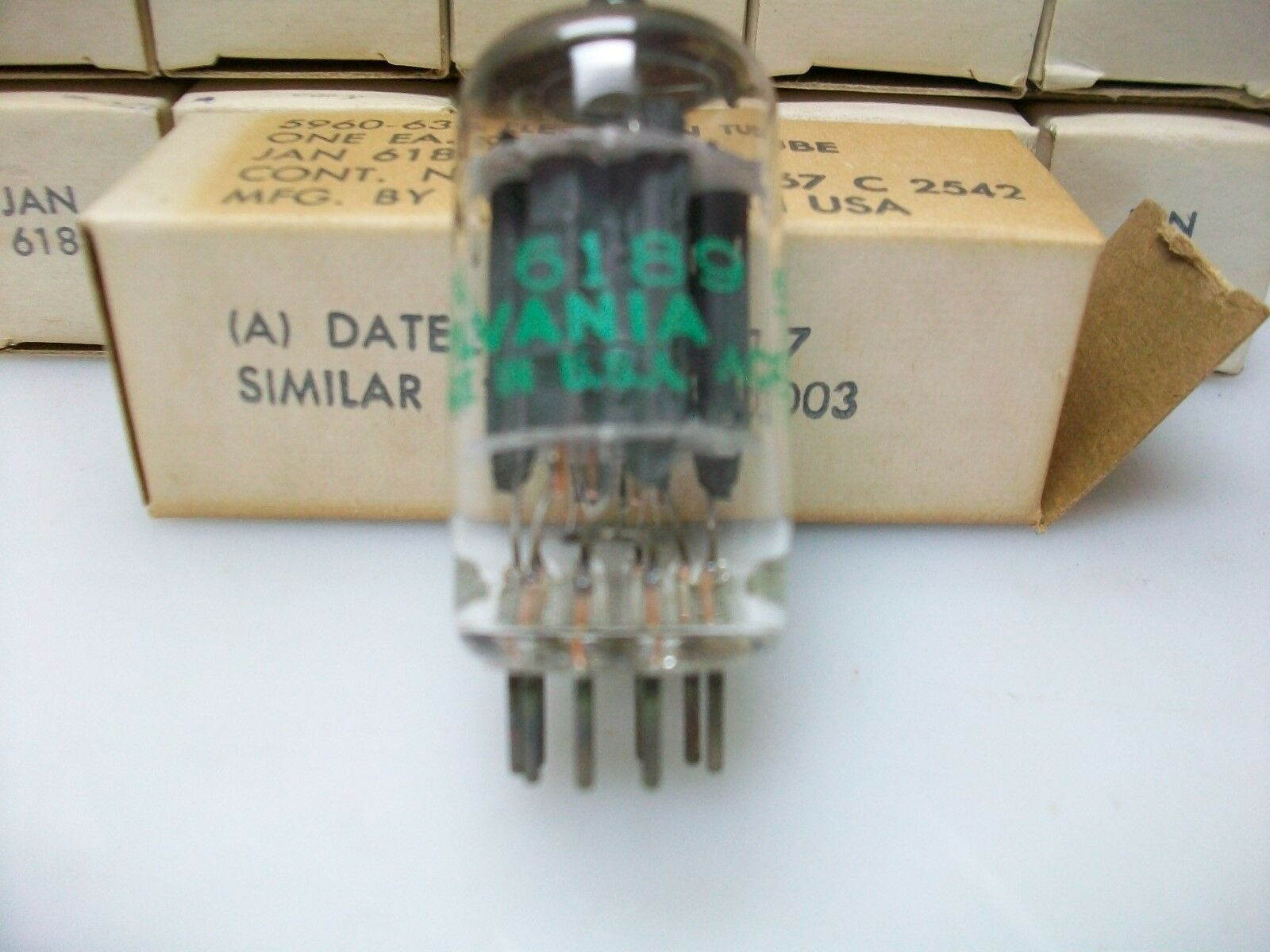 NOS MIL SPEC SYLVANIA 6189 TUBES