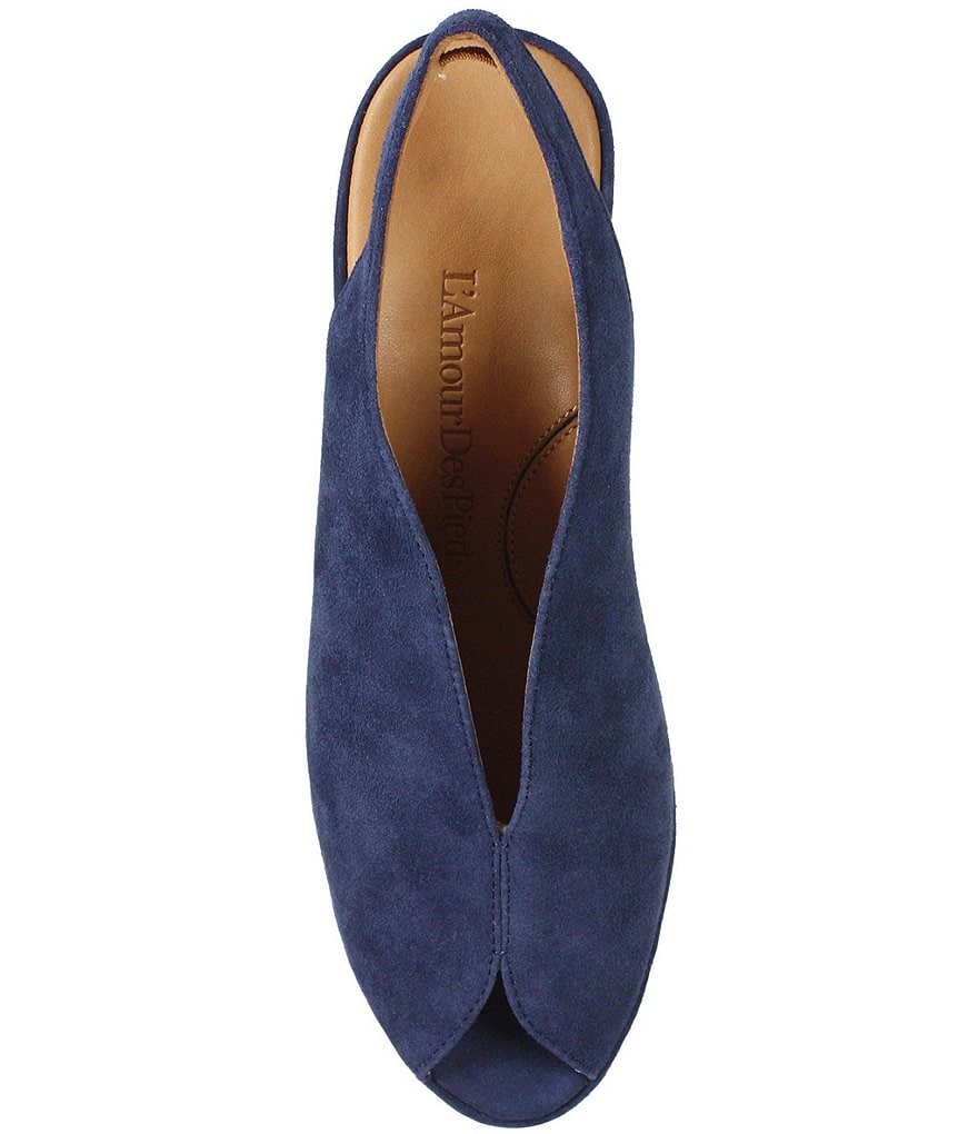 L'Amour Des Pieds Odetta Suede Slingback Pumps