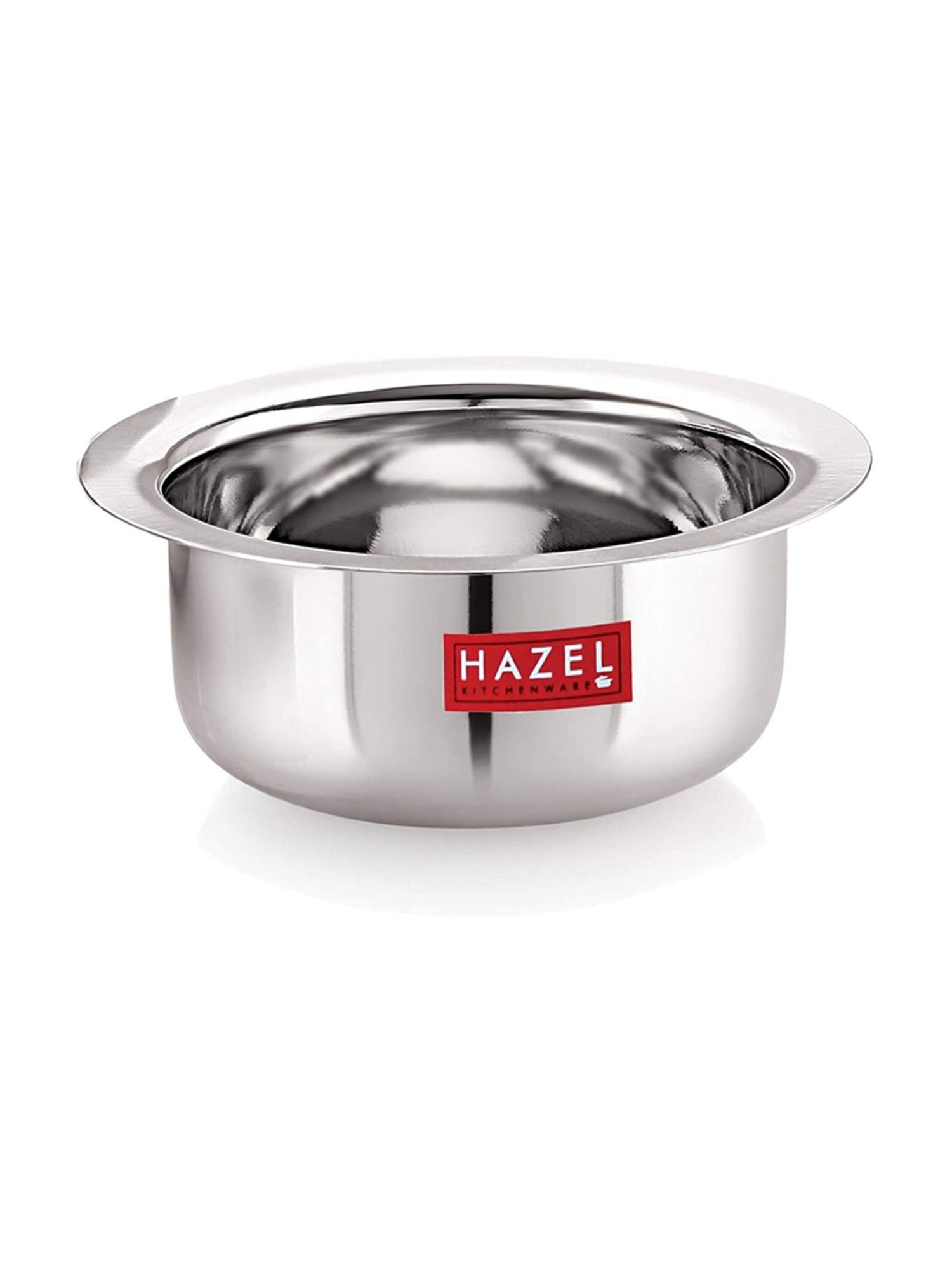 HAZEL Mini Round Bottom Silver Stainless Steel Tope or Patila (Set of 3)