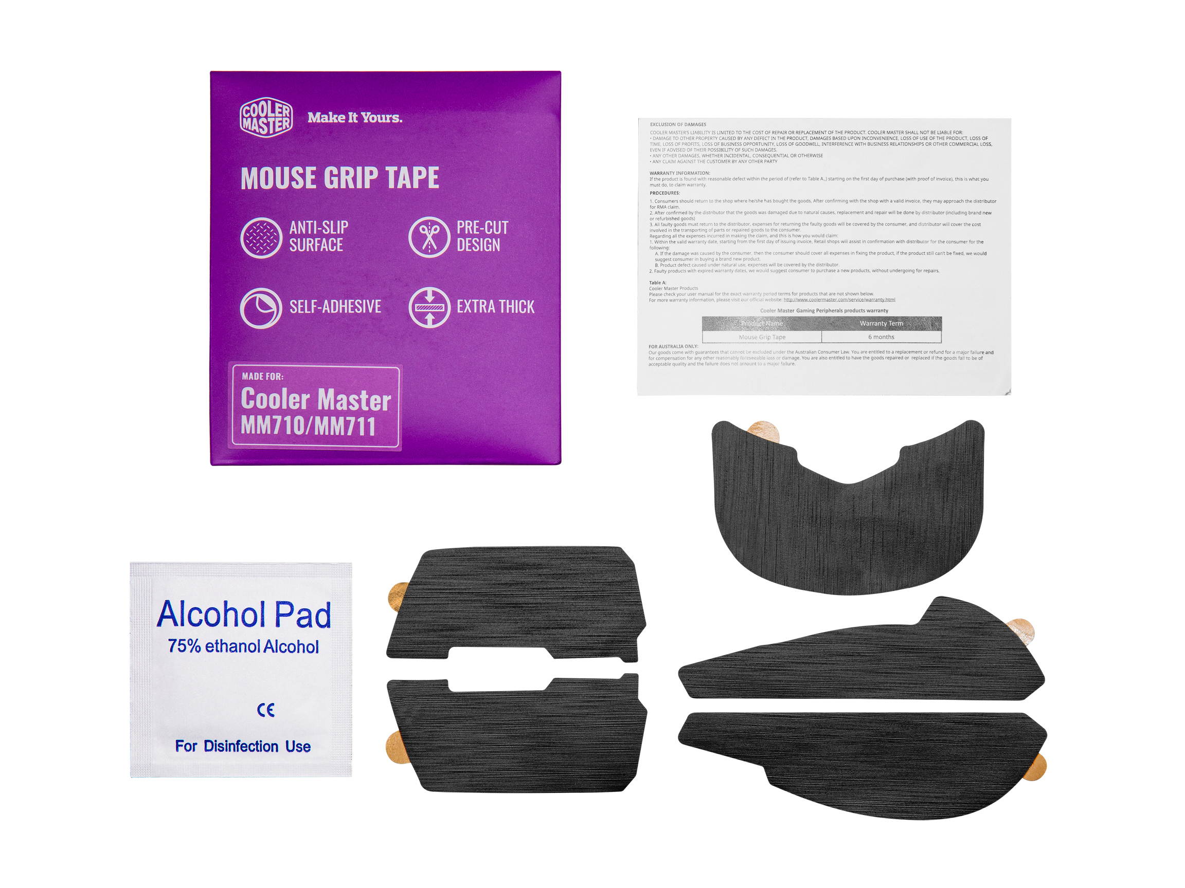 COOLER MASTER MT-720-BBC1 Mouse Grip Tape