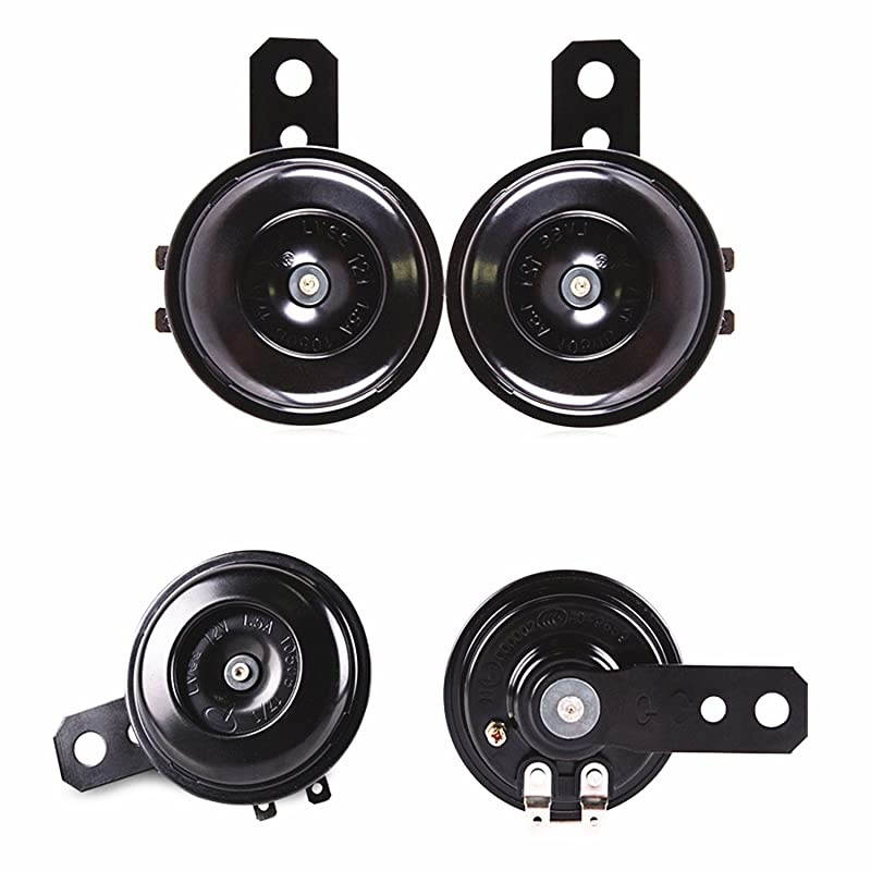Universal Motorcycle Electric Horns Auto Horns Loud kit 12V 15A 105db Waterproof Round Loud Horn Speakers 2pack