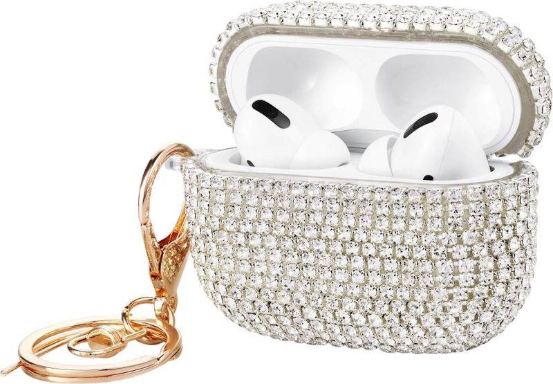 SaharaCase - Rhinestone Case for Apple AirPods Pro - Silver (SB-AP-PRO-RH-SL)