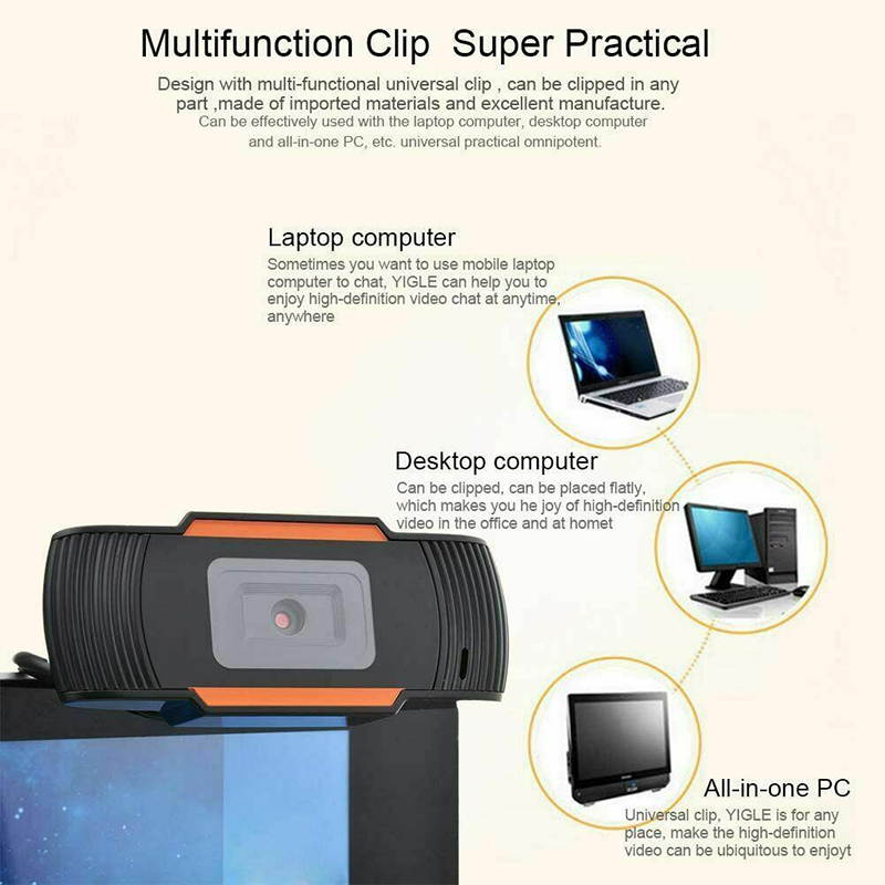 HD Webcam Camera, HD Webcam Support 480P Video Call Autofocus Webcams Web HD for PC Laptop