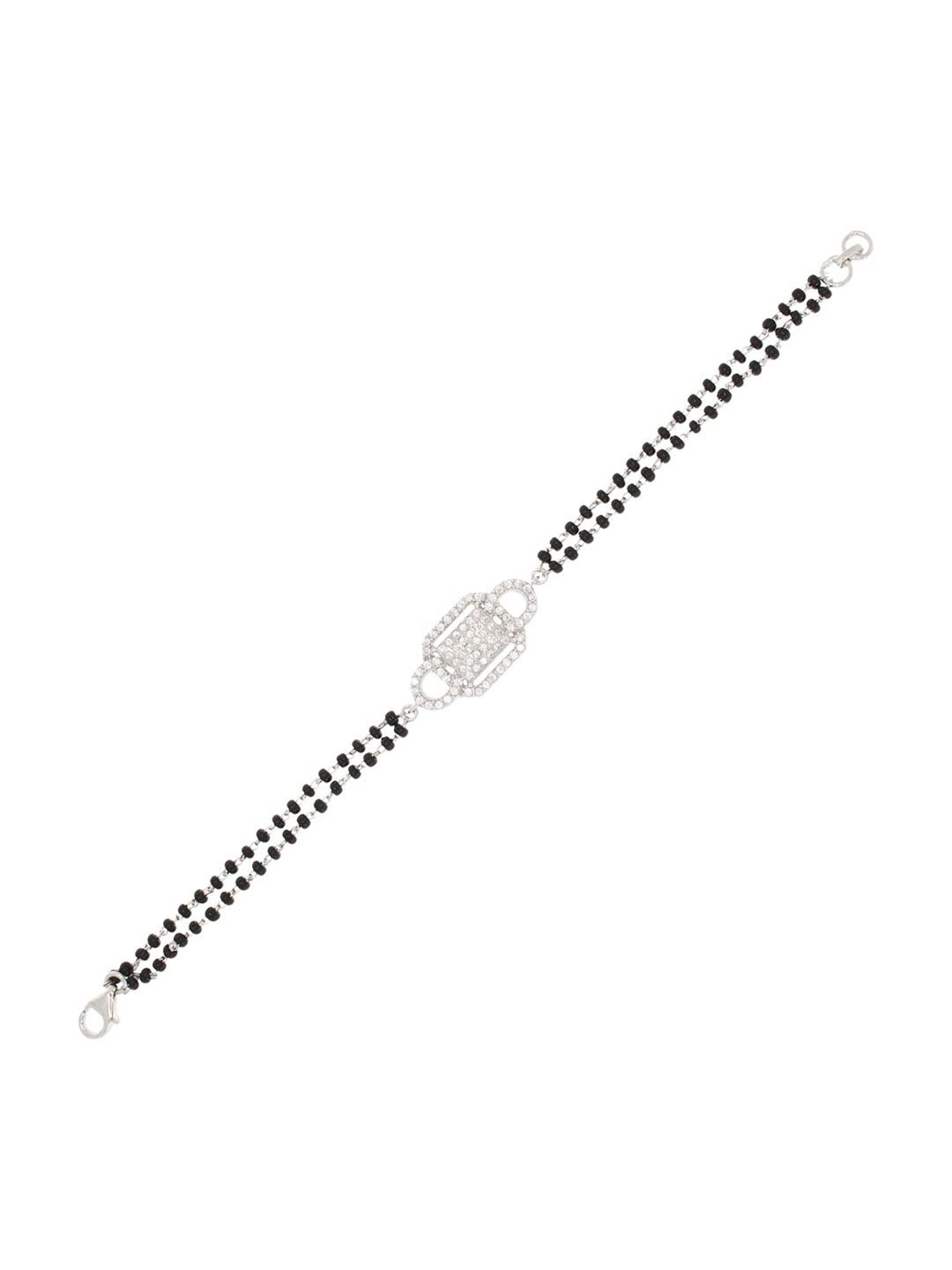 Anayra 92.5 Sterling Silver Mangalsutra Bracelet for Women