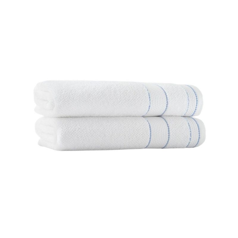 2pc Monroe Turkish Cotton Bath Sheet Set White - Enchante Home