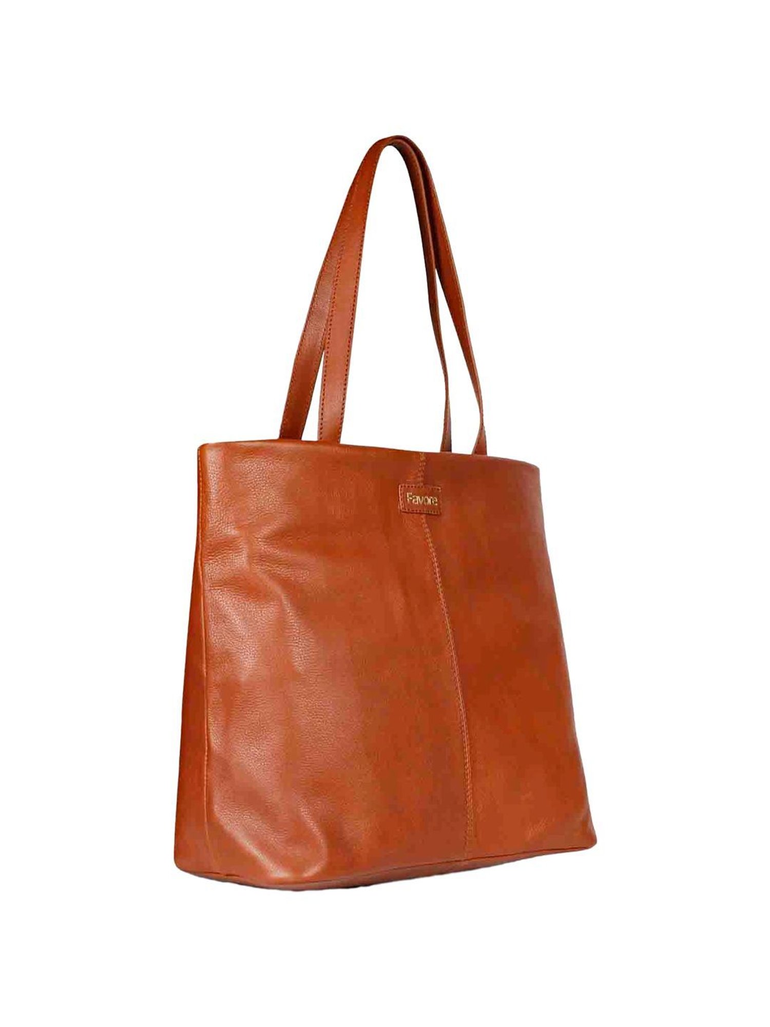 Favore Tan Solid Medium Totes