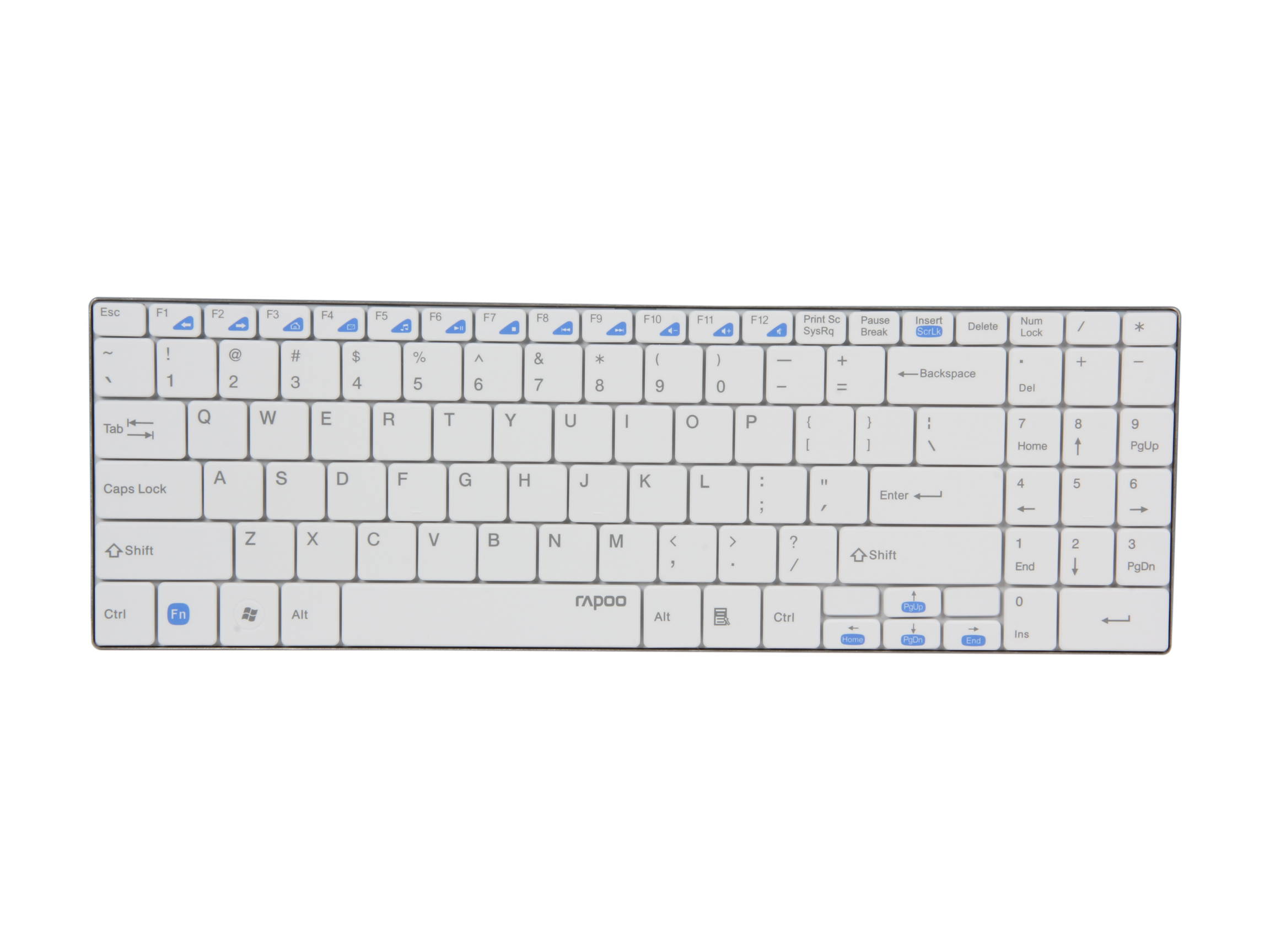 Rapoo E9070 White RF Wireless Keyboard