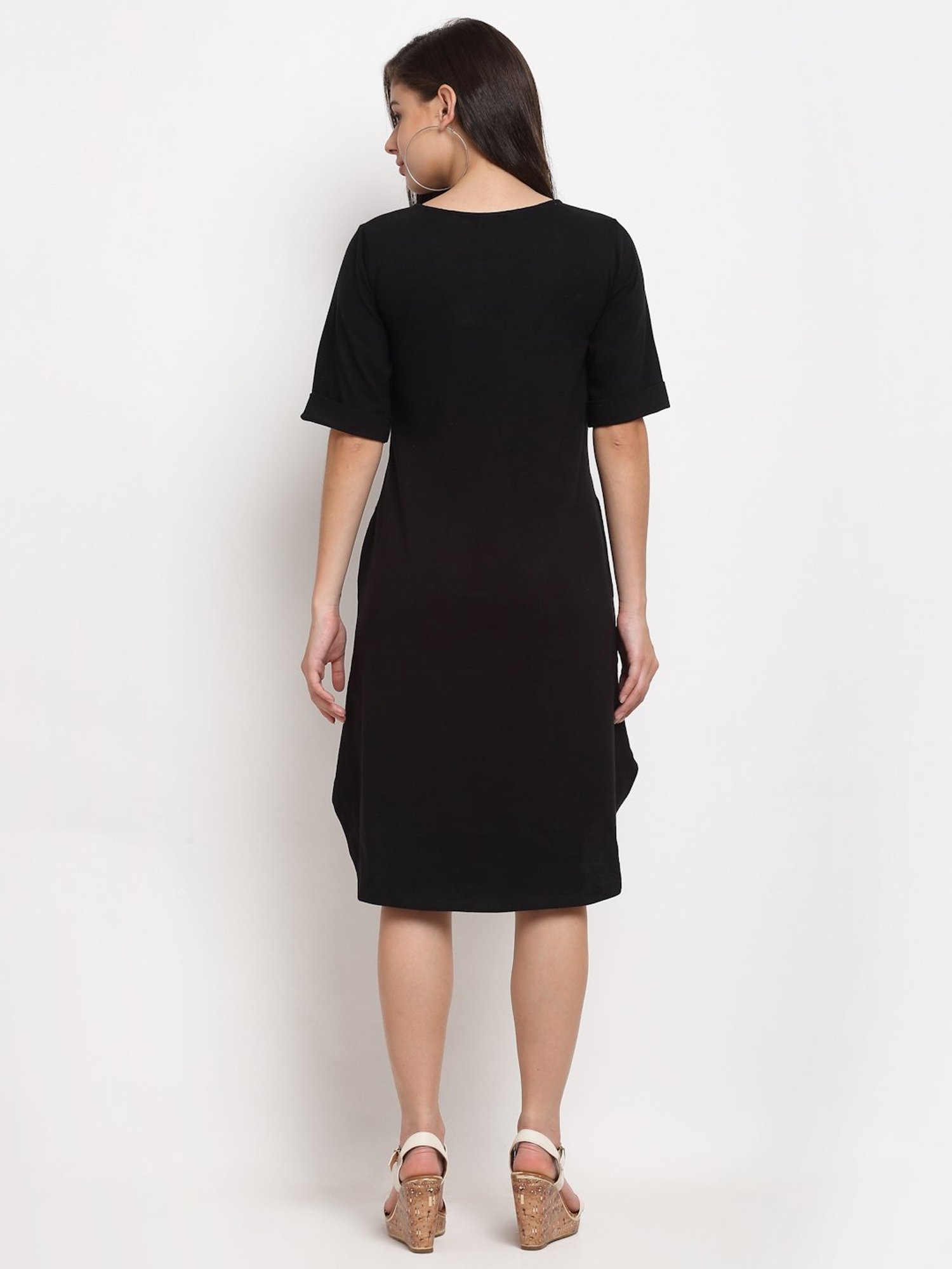 BRINNS Black Midi A Line Dress