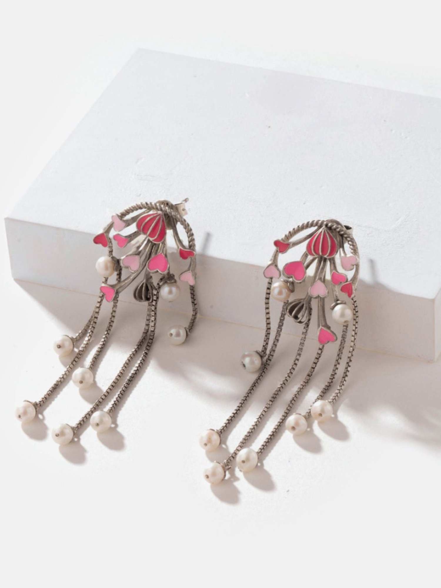 Shaya 92.5 Sterling Silver For the Love of New Challenges Heart Earrings for Women