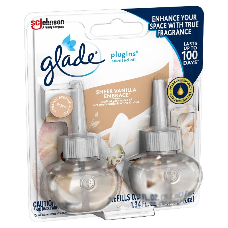 Glade  Sheer Vanilla Embrace PlugIns Refill - 2ct