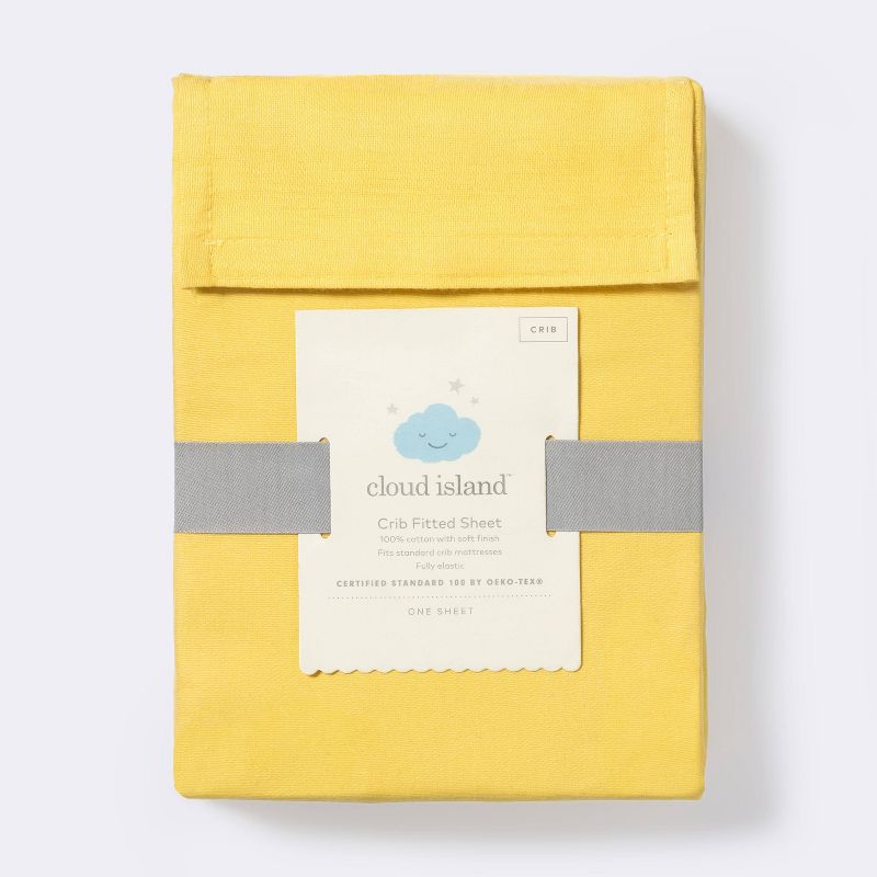 Crib Fitted Sheet Solid - Cloud Island™ Wheat Valley