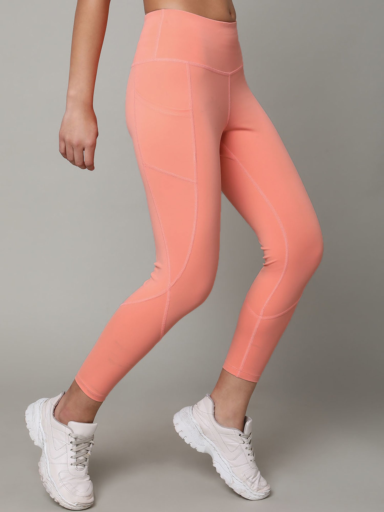 SILVERTRAQ Peach Relaxed Fit Leggings
