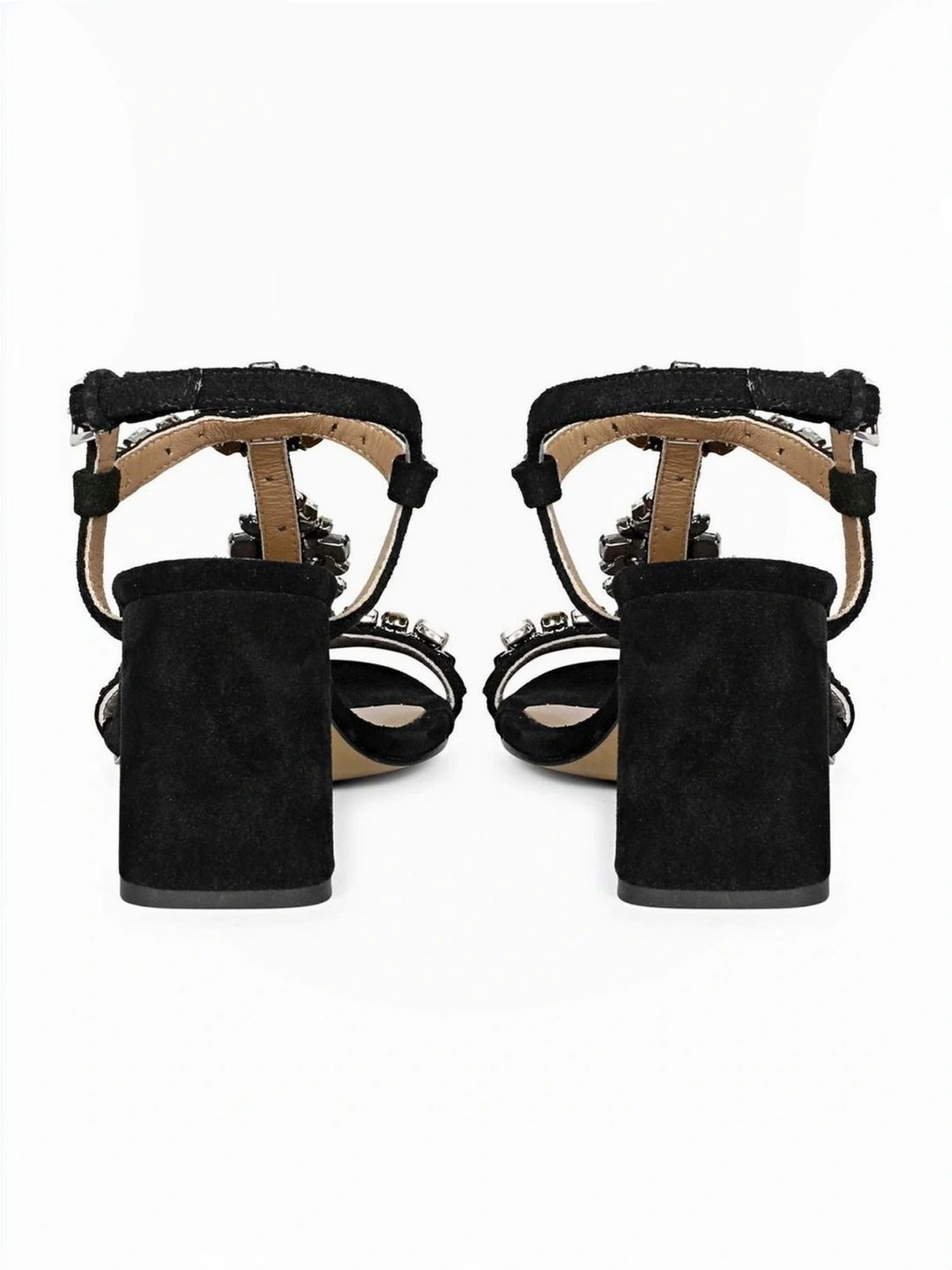 Saint G Women's Black Ankle Strap Sandals