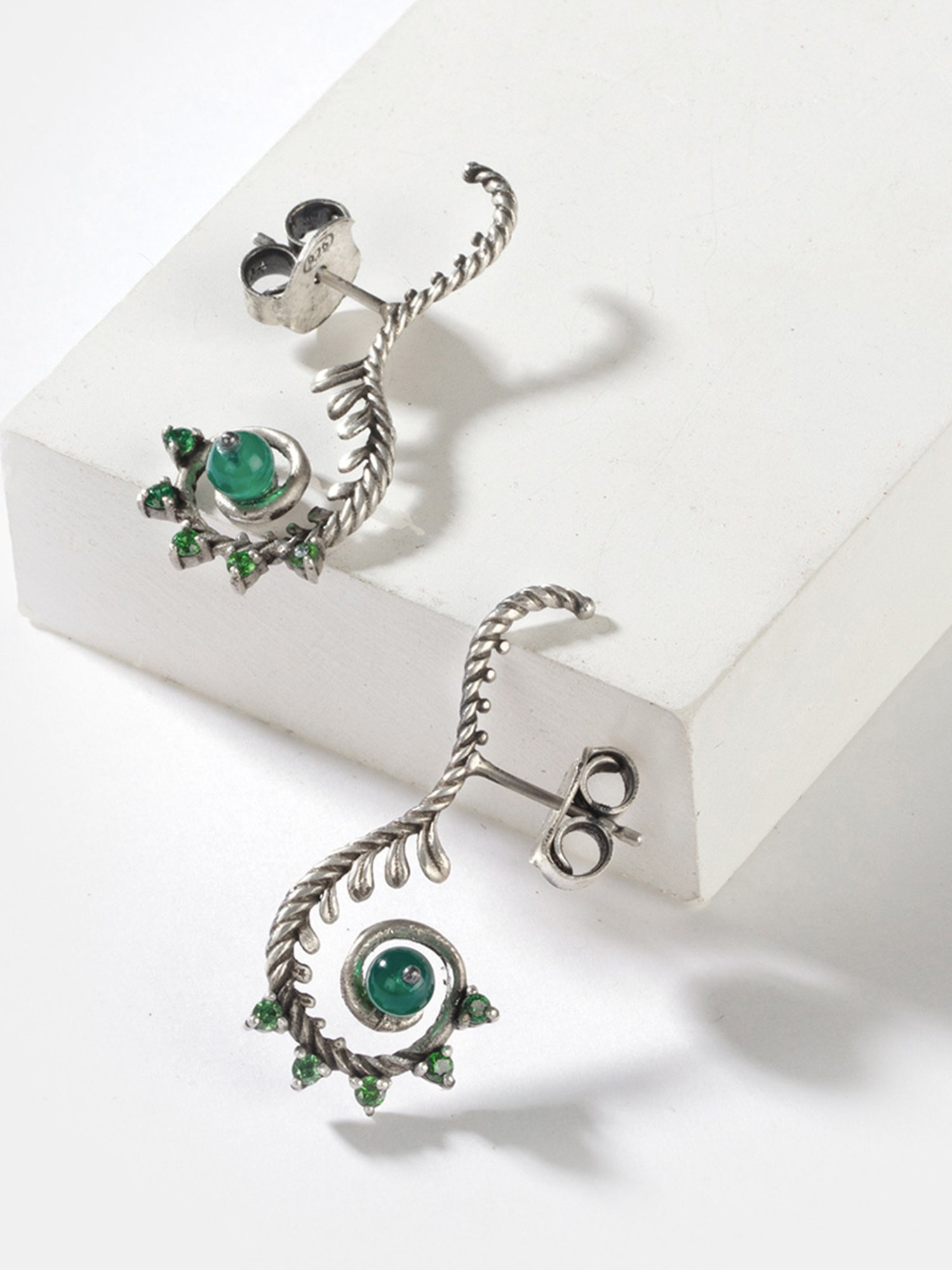 Shaya 92.5 Sterling Silver Unwrap Oxidized Drop for Women