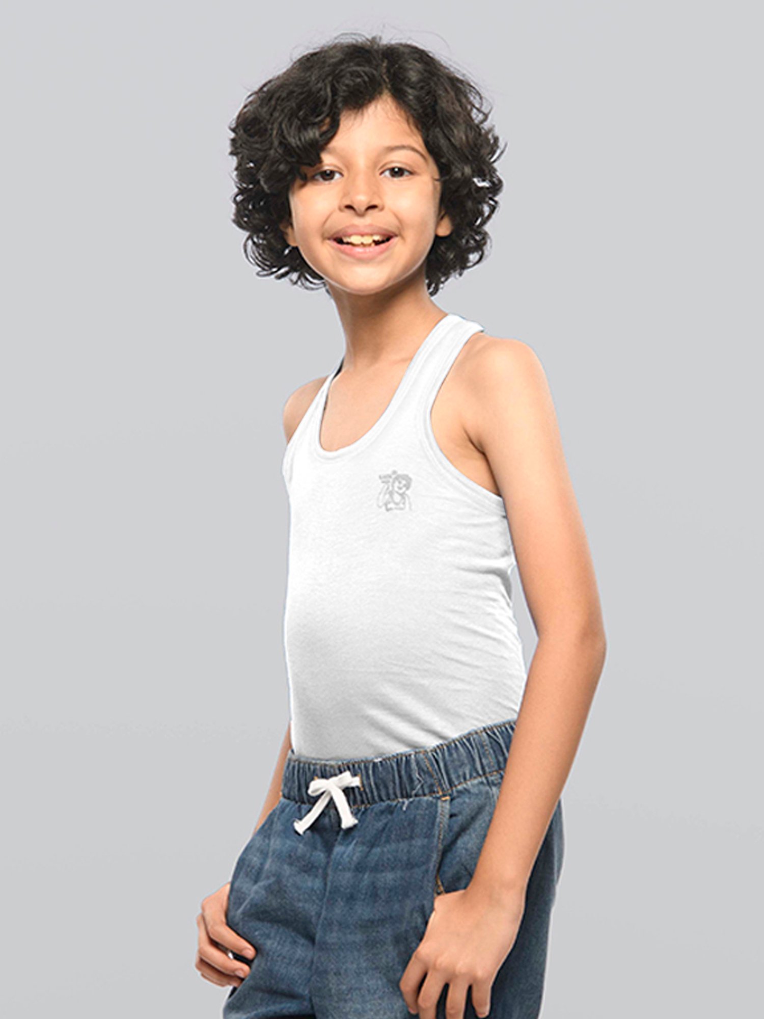 Lux Venus Boys White Solid Vest (Pack Of 12)