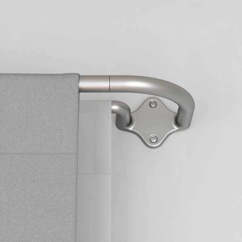 88"-120" Double Dusk Curtain Rod Nickel - Loft by Umbra