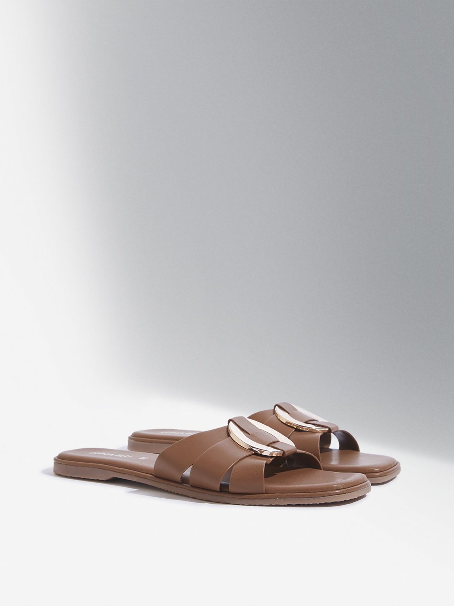 LUNA BLU by Westside Tan Hardware-Detailed Multi-Strap Slides