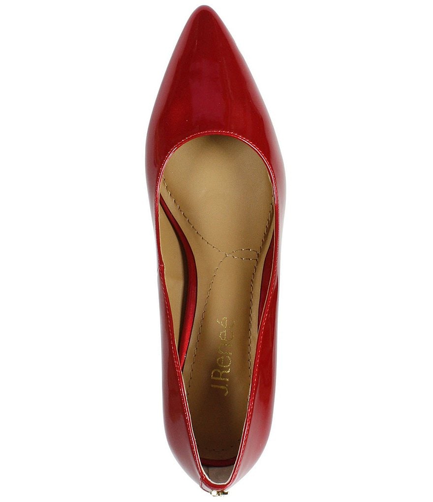 J. Renee Asilah Patent Kitten Heel Pumps