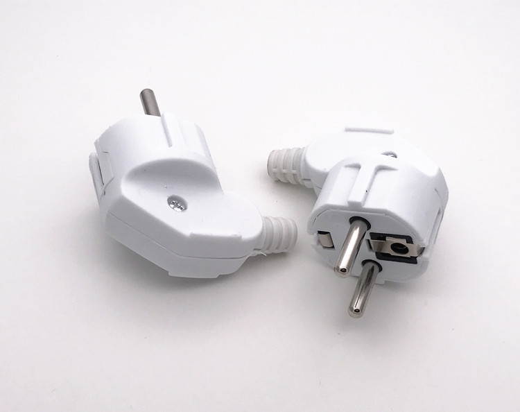 (2 Pack) Tekit EU 16A Schuko French Korea 4.8mm Pin DIY Rewireable Plug Max AC250V 16A ,Schuko France Germany EU  4.8mm Pin DIY Rewireable Power Plug